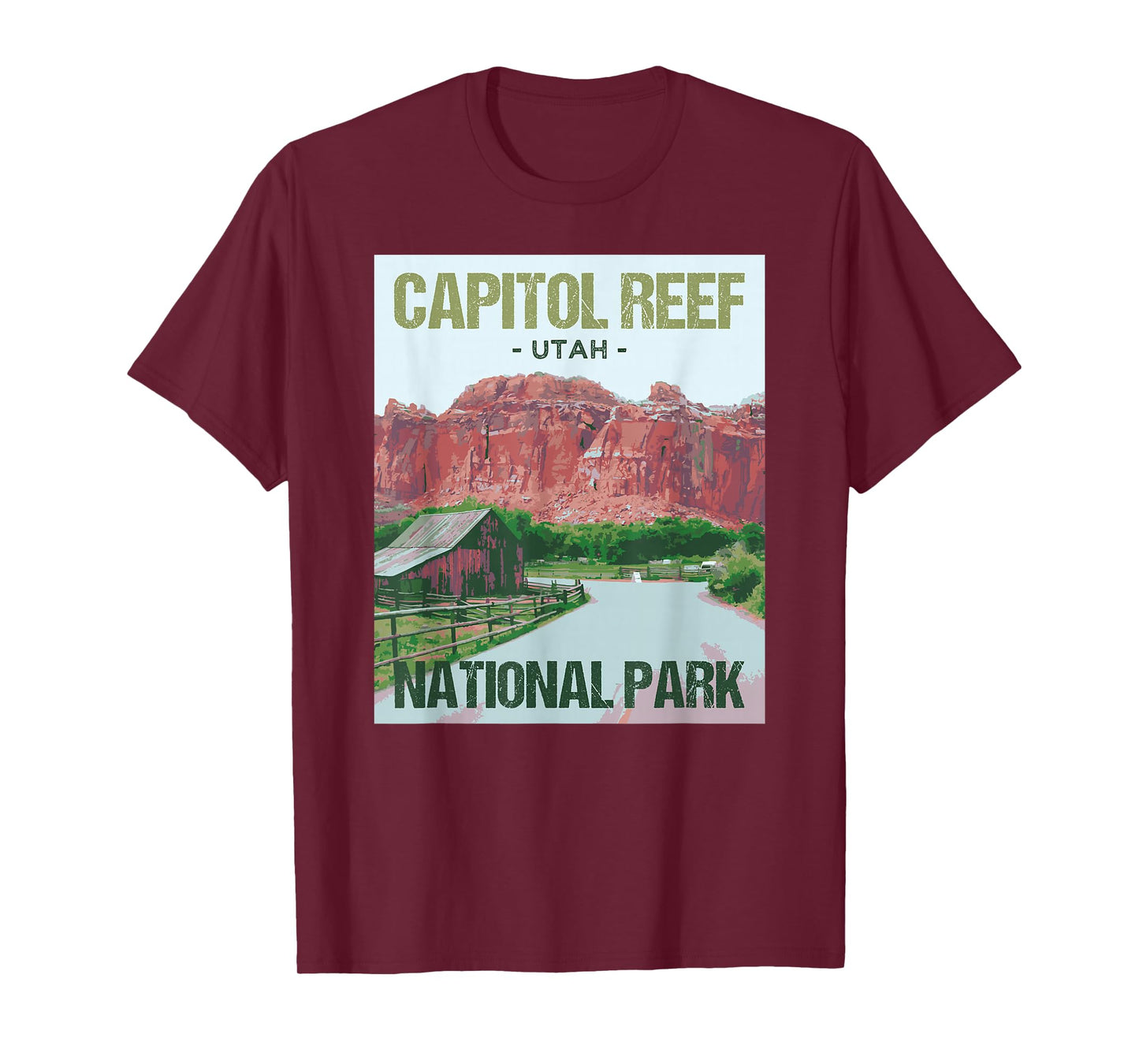 Capitol Reef National Park Utah Poster Design T-Shirt