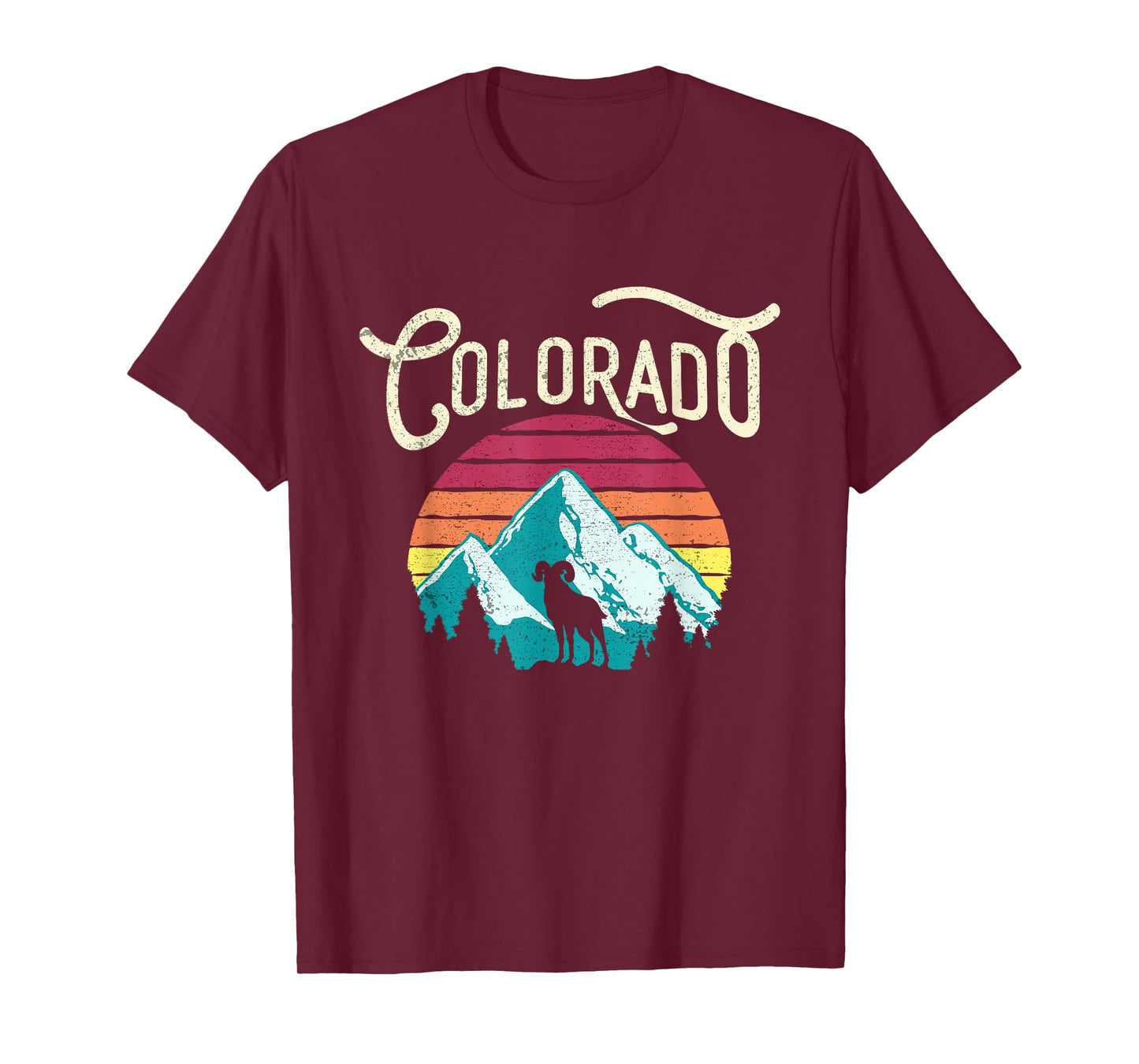 Retro Colorado CO Mountains Wildlife Bighorn Sheep T-Shirt T-Shirt