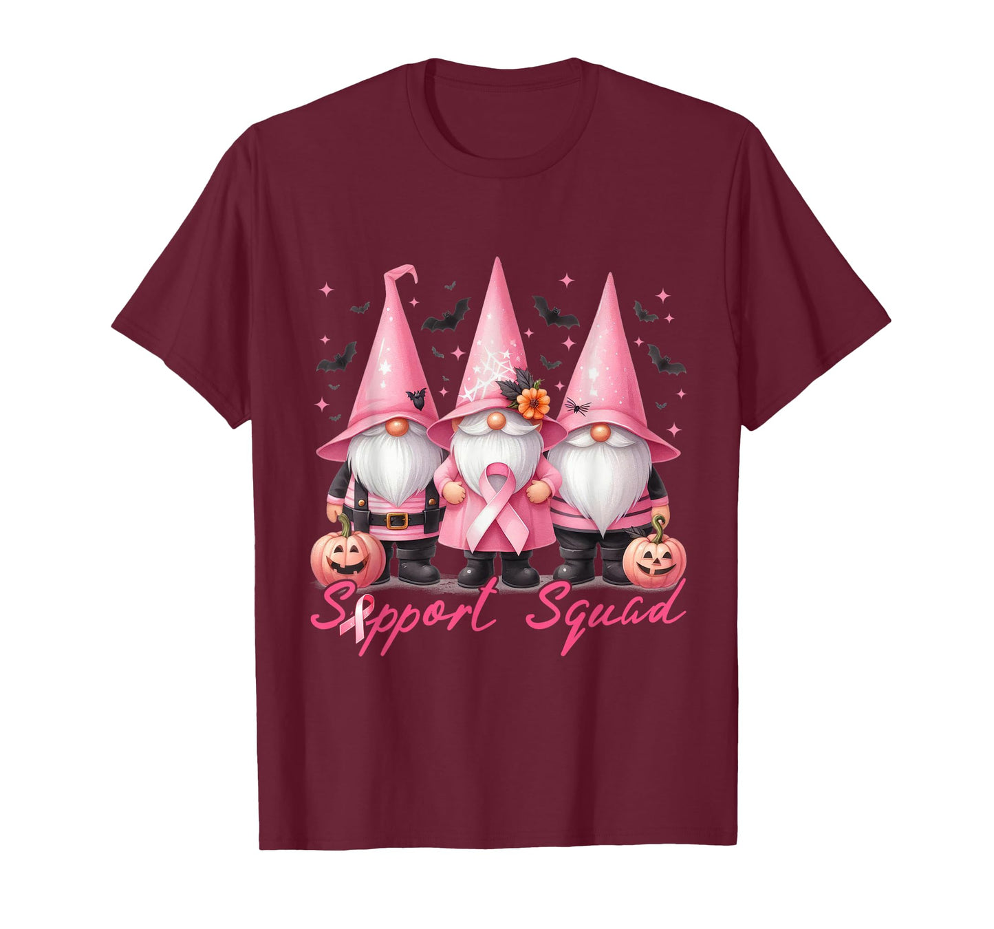 Support Squad Pink Ribbon Breast Cancer Awareness T-Shirt
