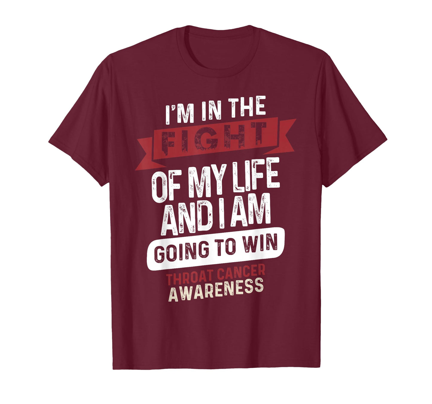 Fight to Win- Throat Cancer Awareness Supporter Ribbon T-Shirt