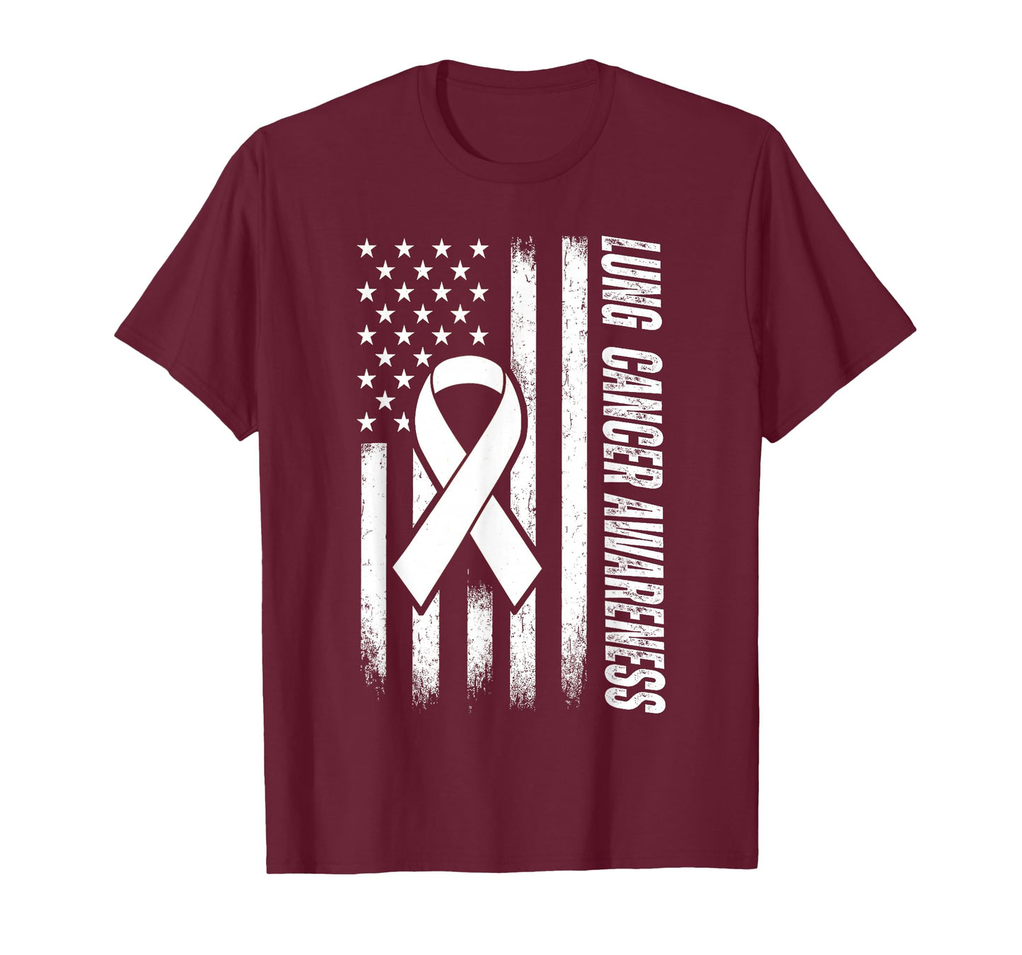 in November We Wear White Lung Cancer Awareness Ribbon T-Shirt