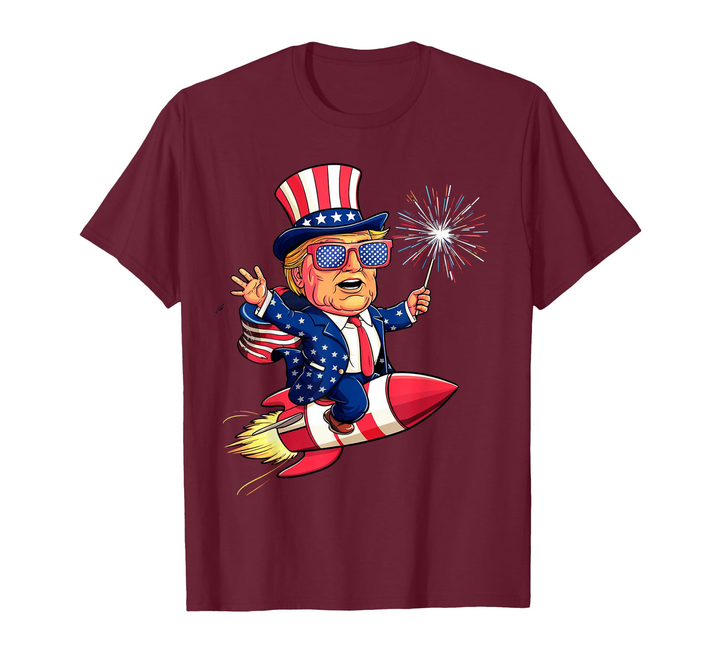 Donald TRUMP 2024 Happy 4th Of July Trump American Flag Women Men T-Shirt