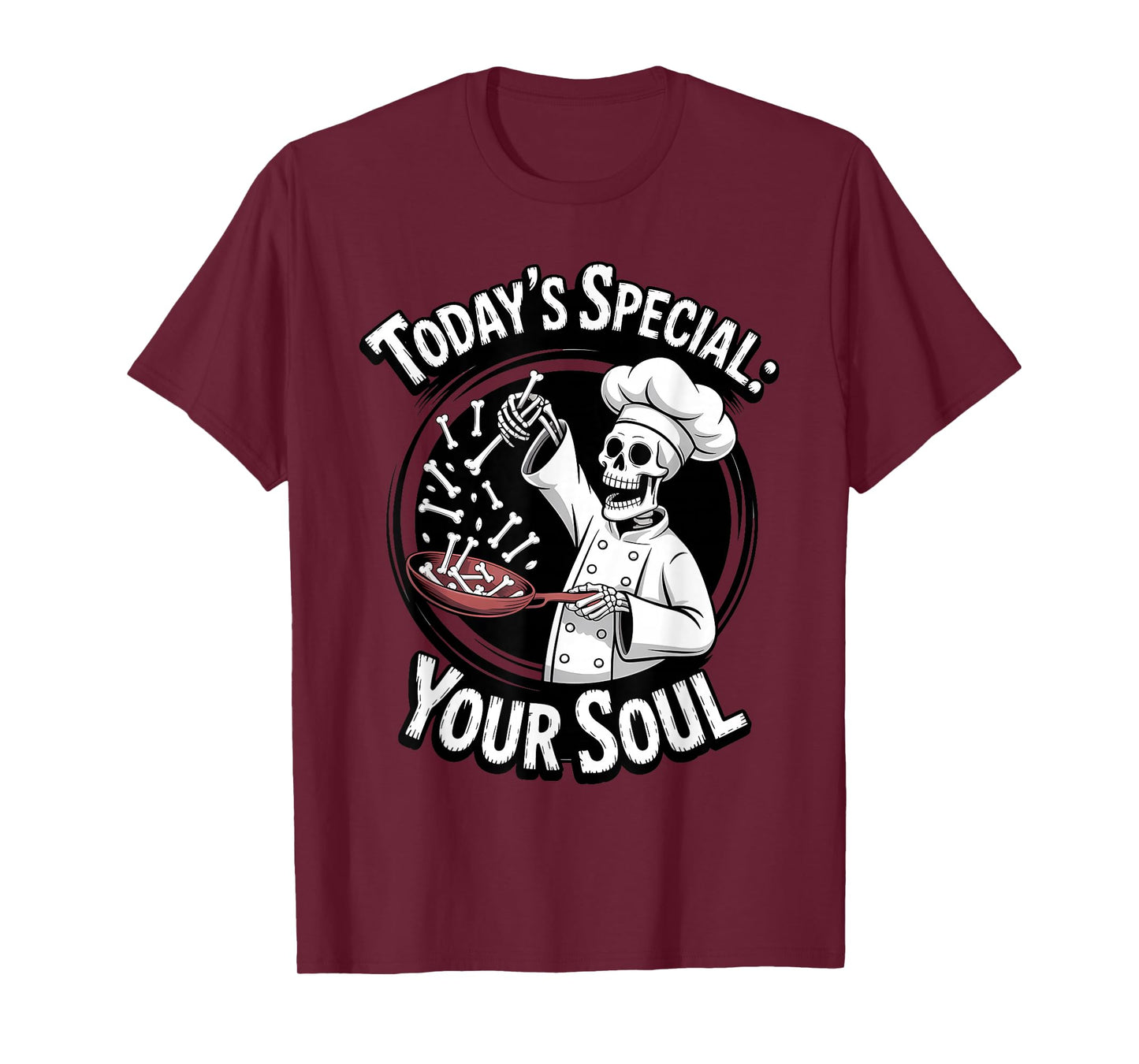 Skeleton Chef Halloween Spooky Funny Cooking T-Shirt
