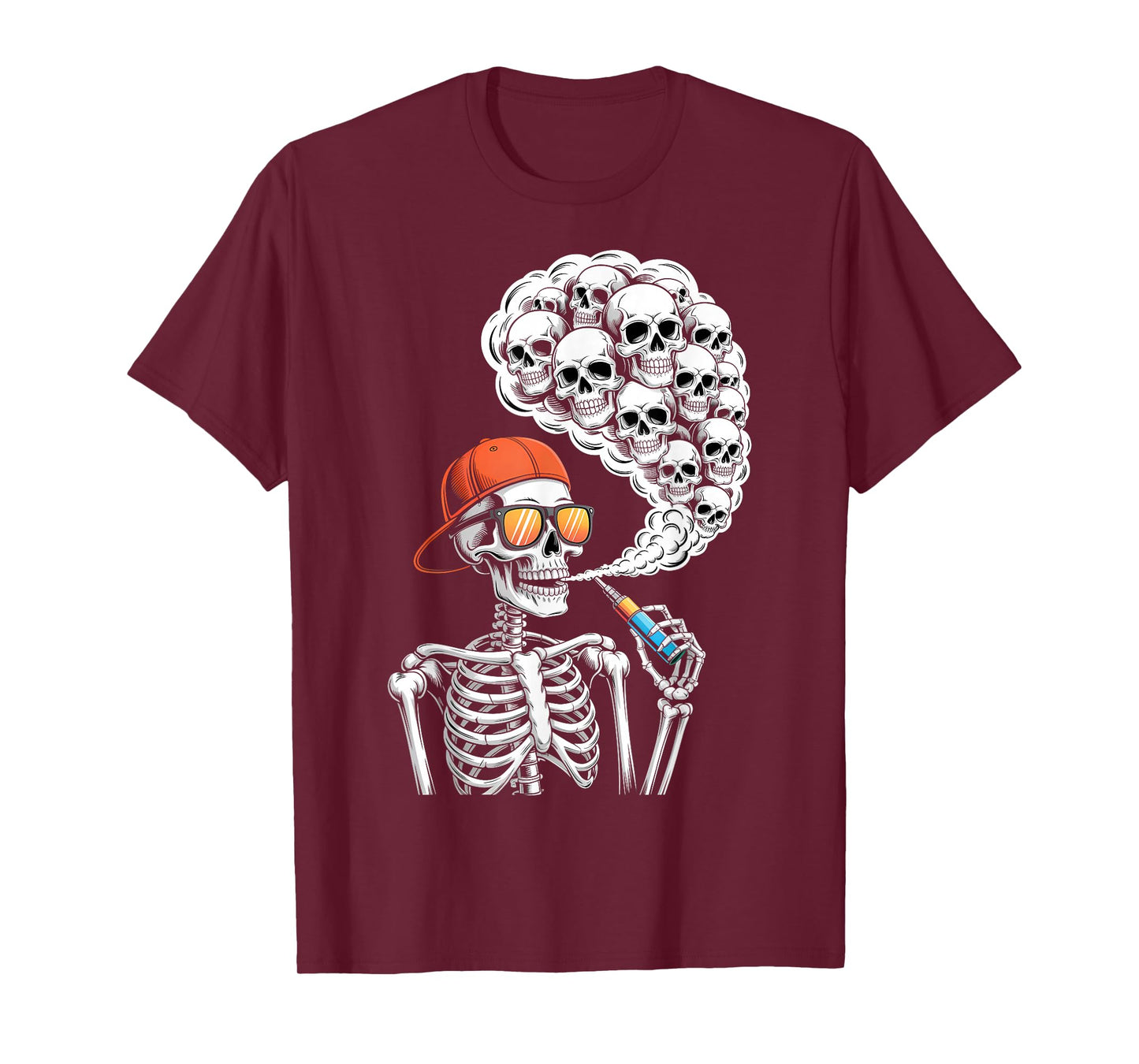 Halloween Skeleton Vaping Costume T-Shirt