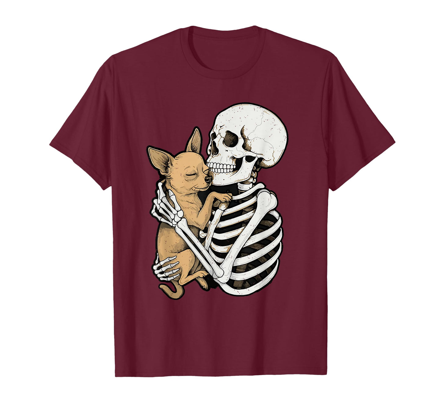 Skeleton Chihuahua Halloween Dog Lover Puppy Bones Skulls T-Shirt