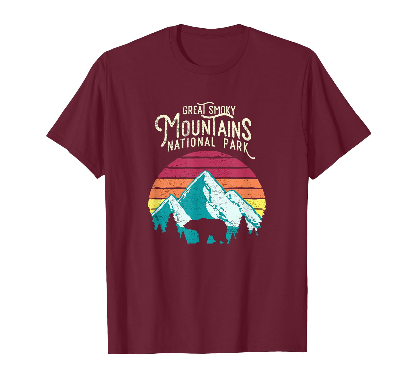 Vintage Great Smoky Mountains National Park Bear T Shirt T-Shirt