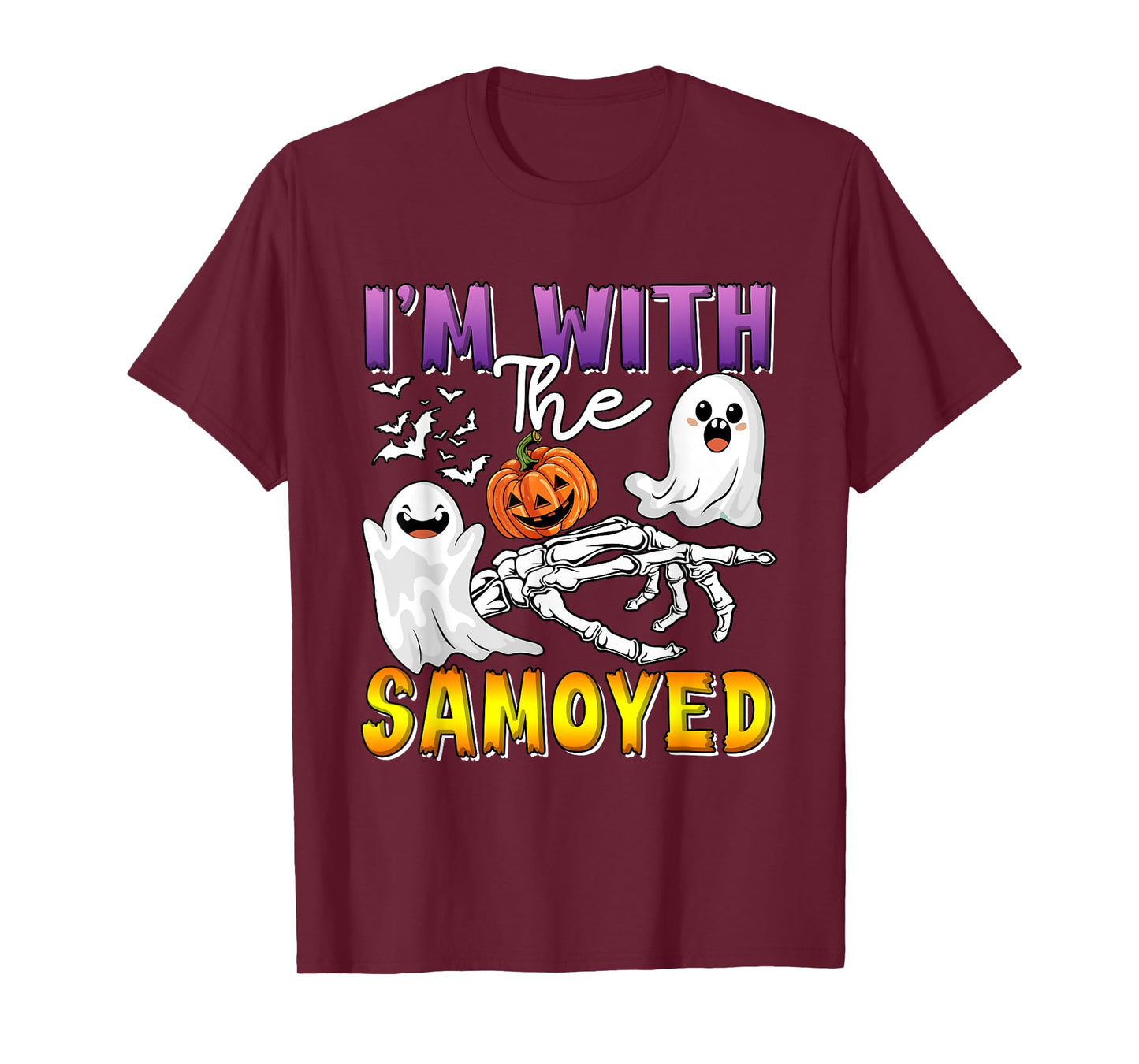I'm with Samoyed Halloween Boo Ghost Funny Single Owner T-Shirt