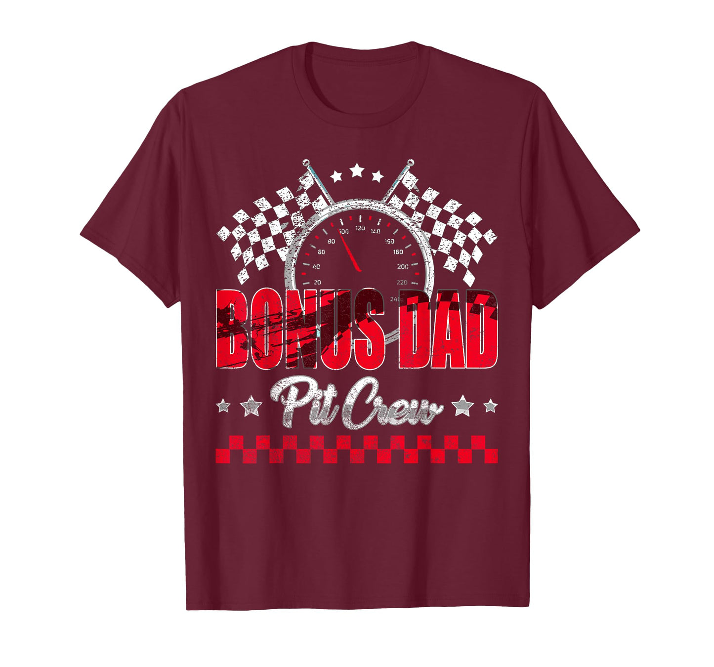 Race Car Birthday Party Racing Family Bonus Dad Pit Crew T-Shirt