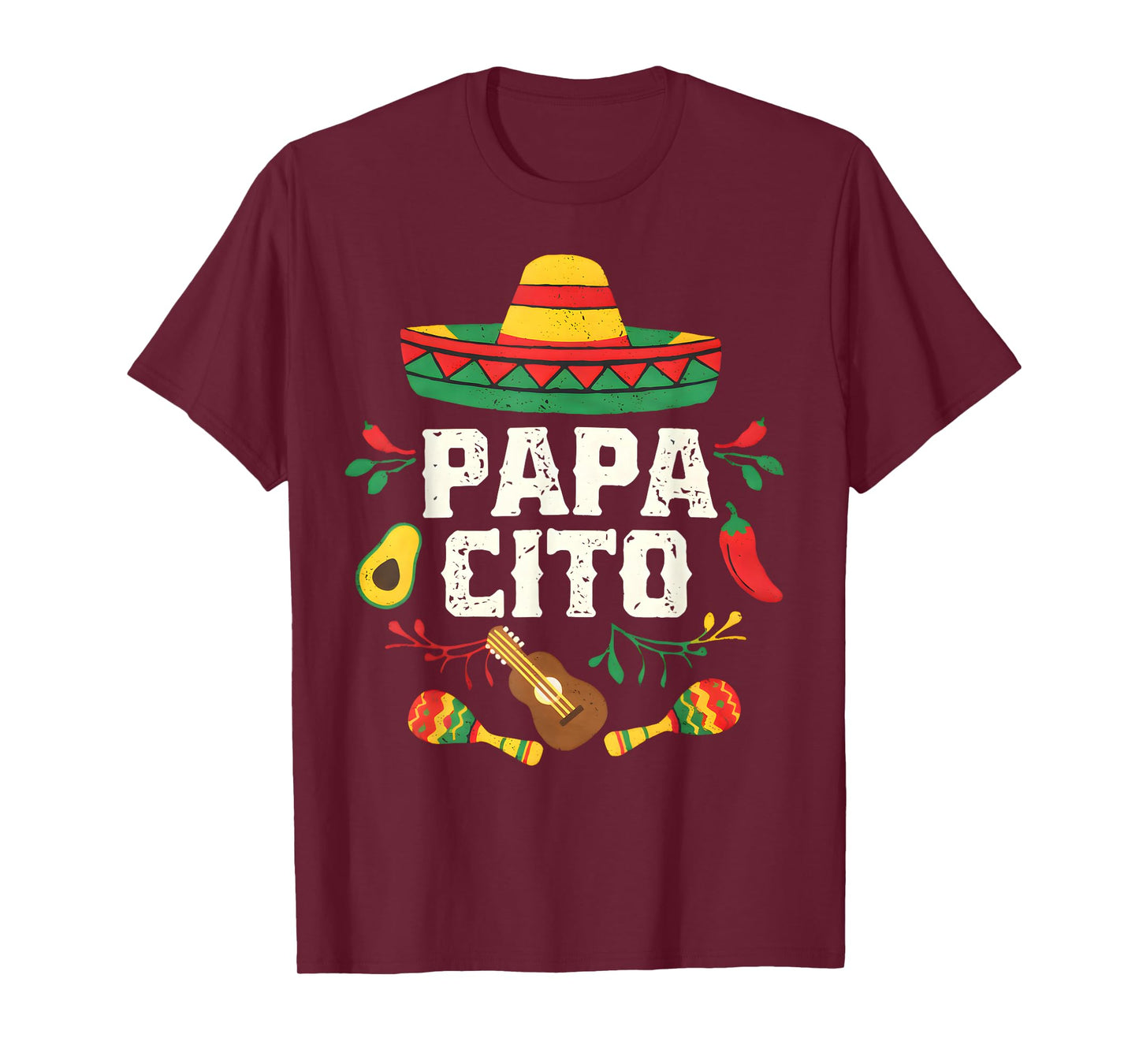 Papacito Family Cinco De Mayo Matchin Couple Mexican Dad Men T-Shirt