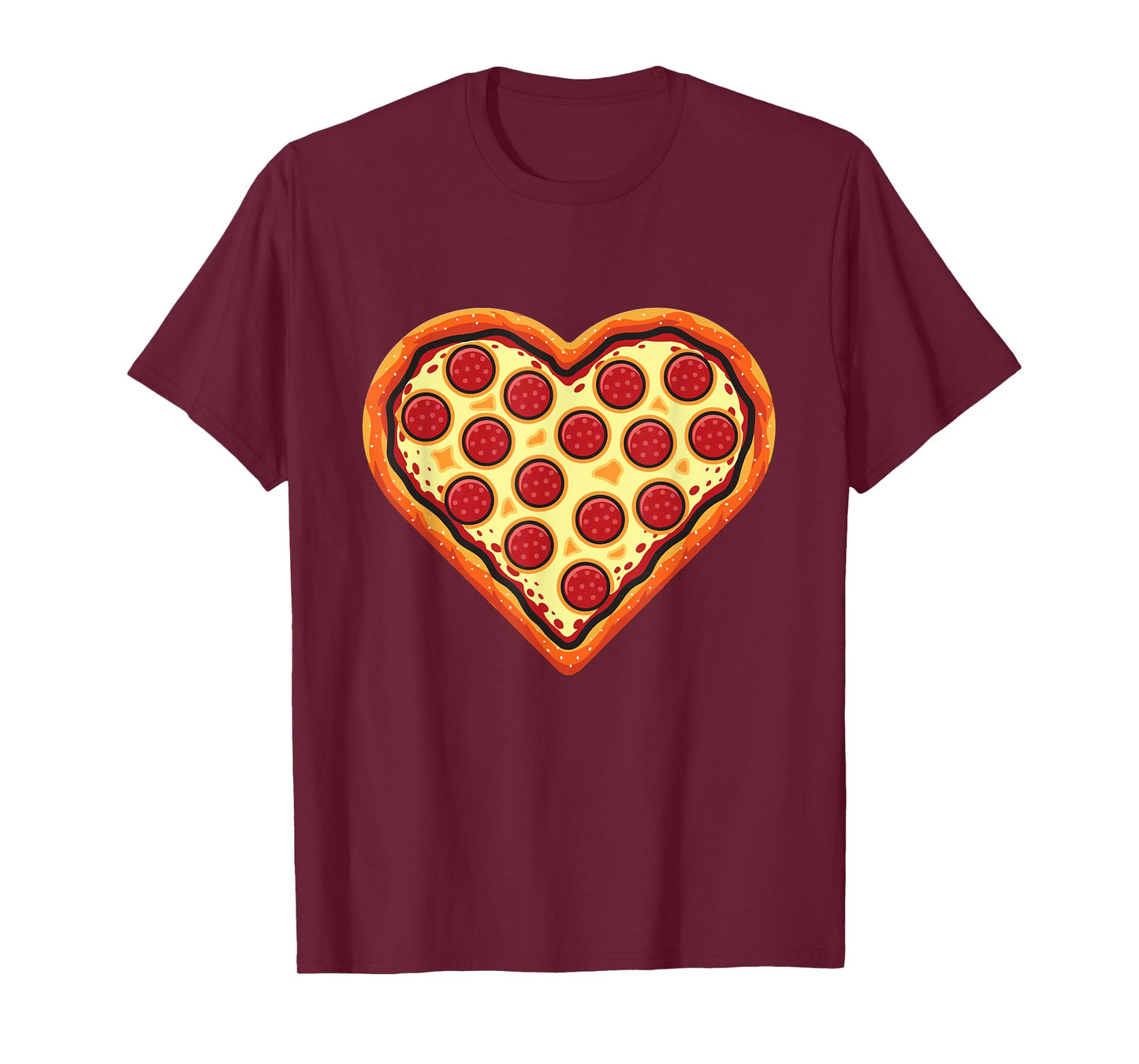 Pizza Heart Cute Valentines Day Funny Heart Shaped Pizza T-Shirt
