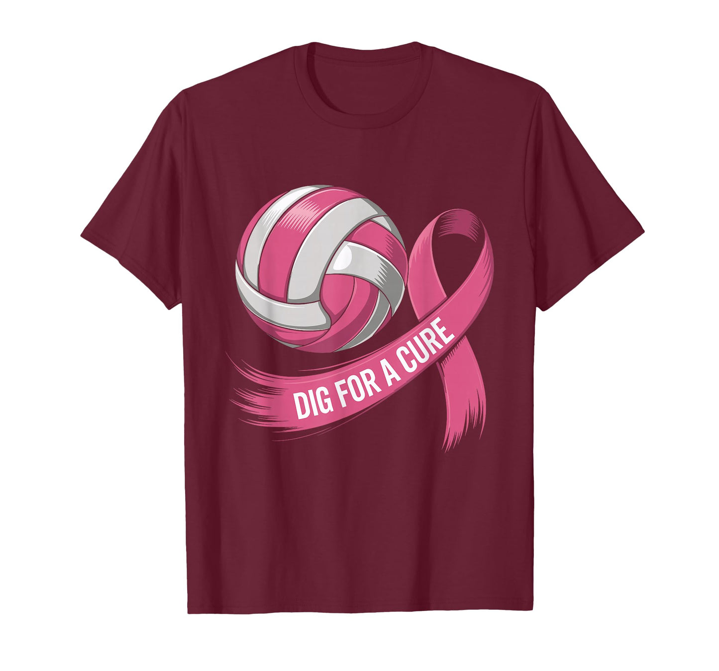 Dig for A Cure Volleyball Pink Breast Cancer Awareness Sport T-Shirt