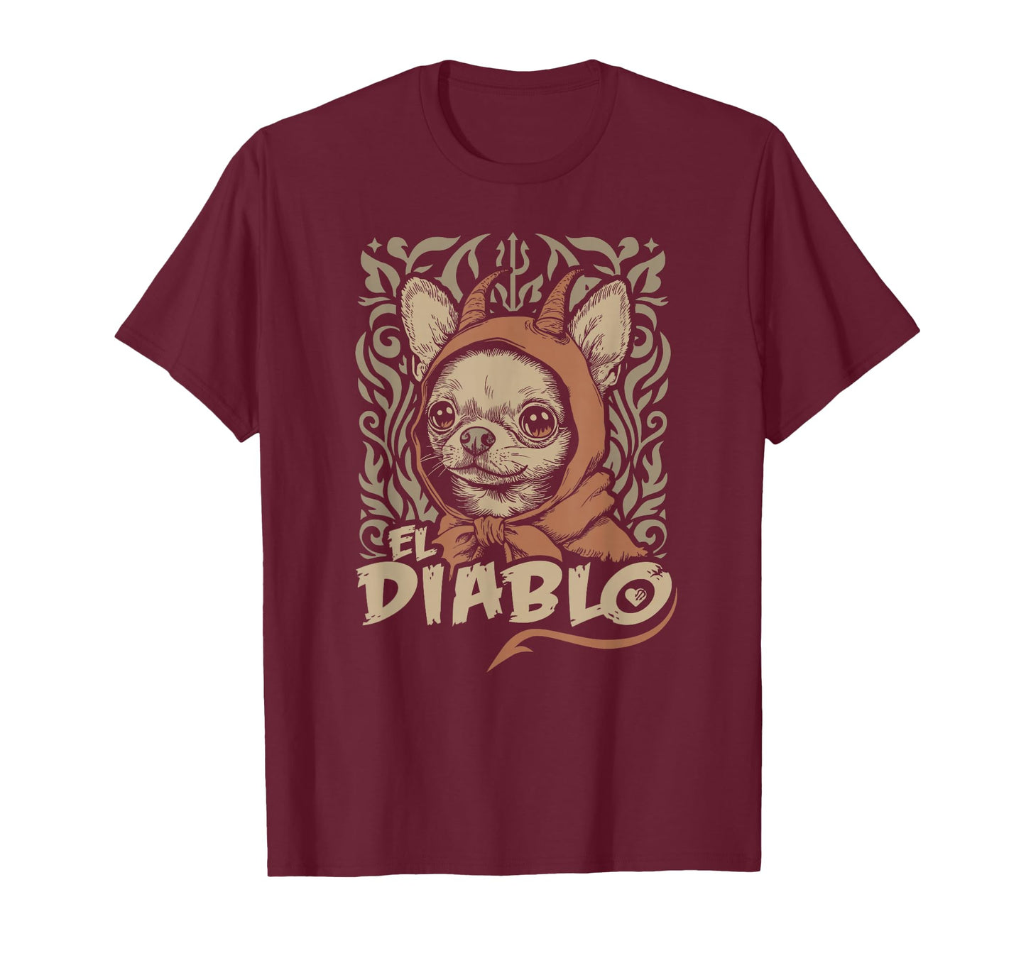 Funny Chihuahua El Diablo Cute Little Devil Vintage Dog T-Shirt