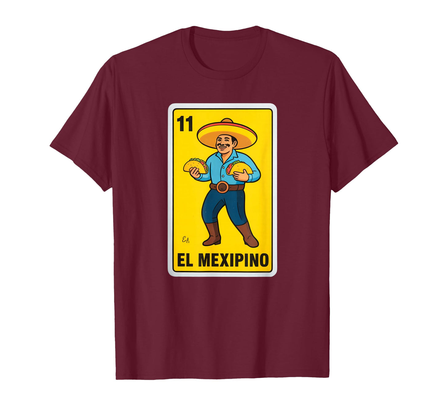 Funny El Mexipino Taco Sombrero Humor Saying Lottery Gag T-Shirt