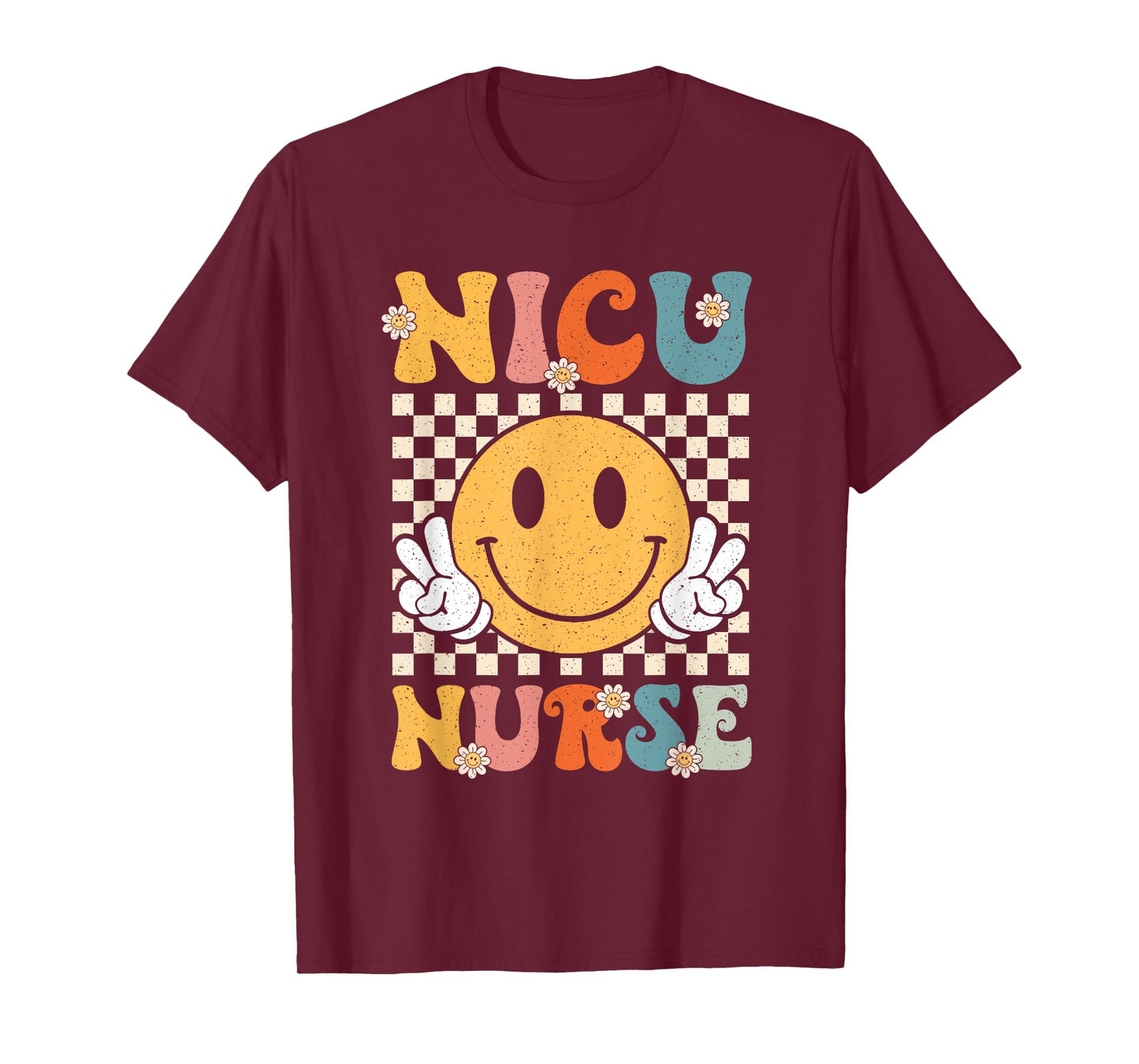Groovy NICU Nurse Neonatal Intensive Care Unit Nurse Womens T-Shirt