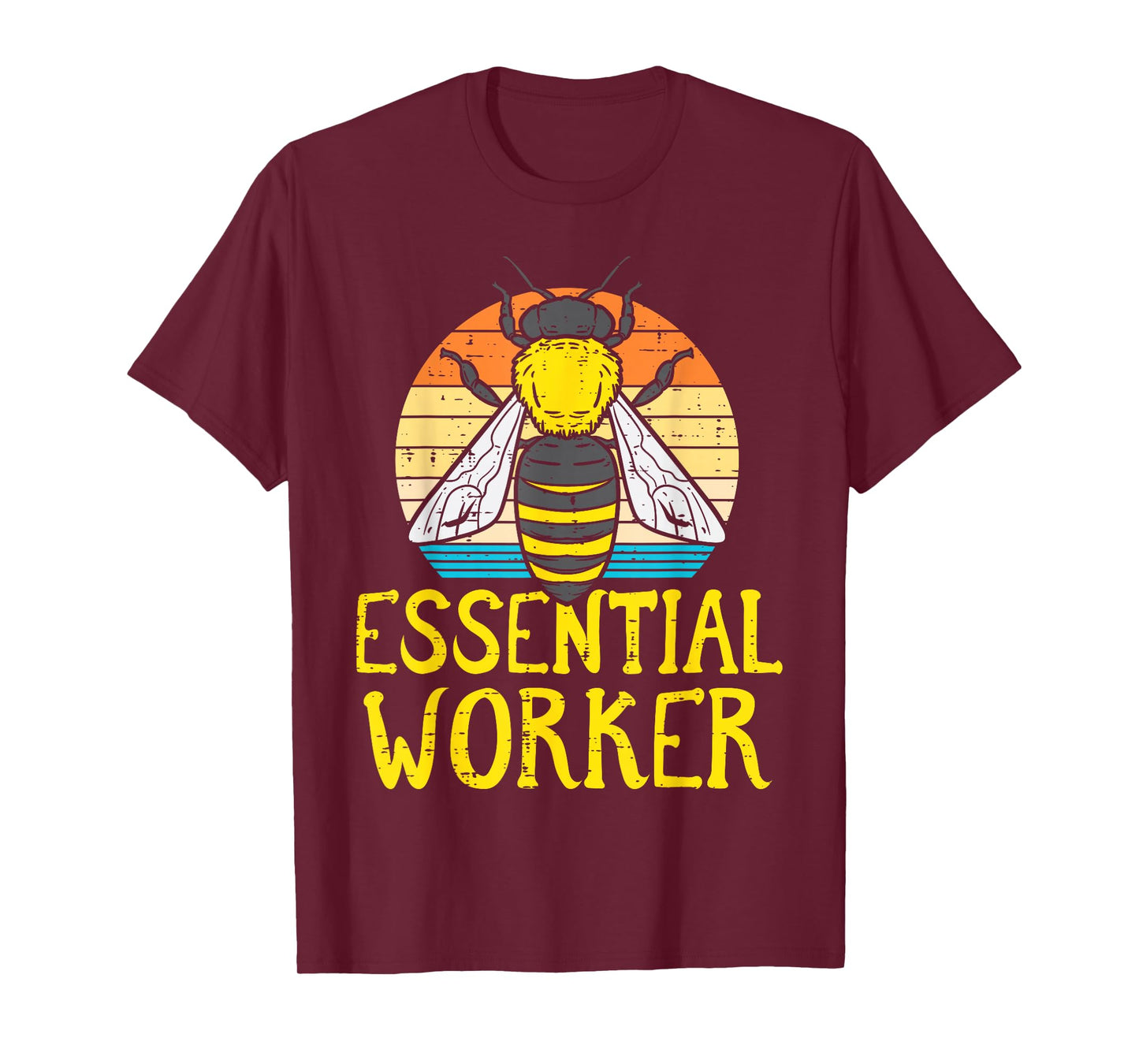Essential Worker Bee Retro Nature Environment Men Women Kids T-Shirt