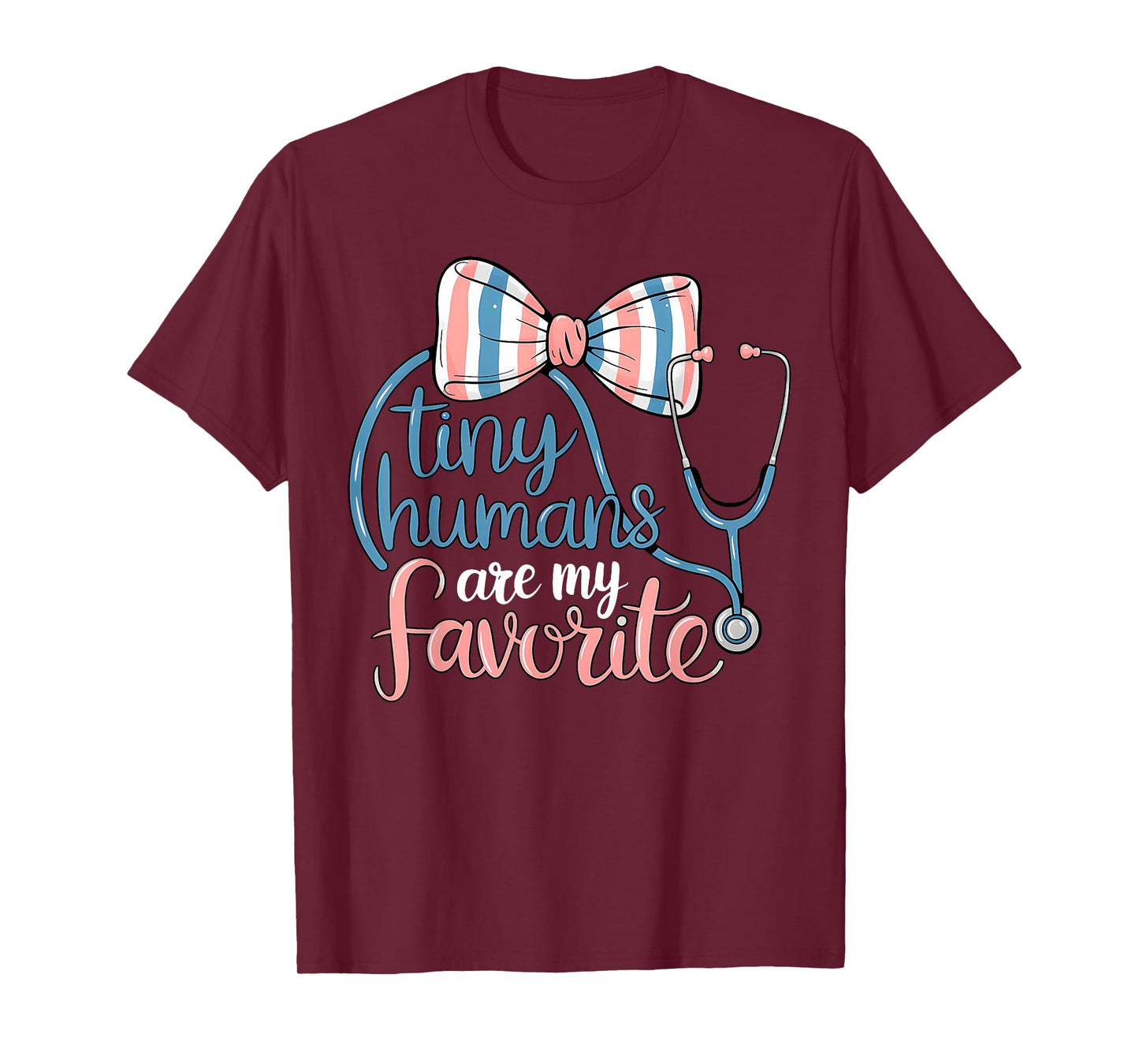 Stethoscope Bow Baby Blanket Tiny Humans Are My Favorite MBU T-Shirt