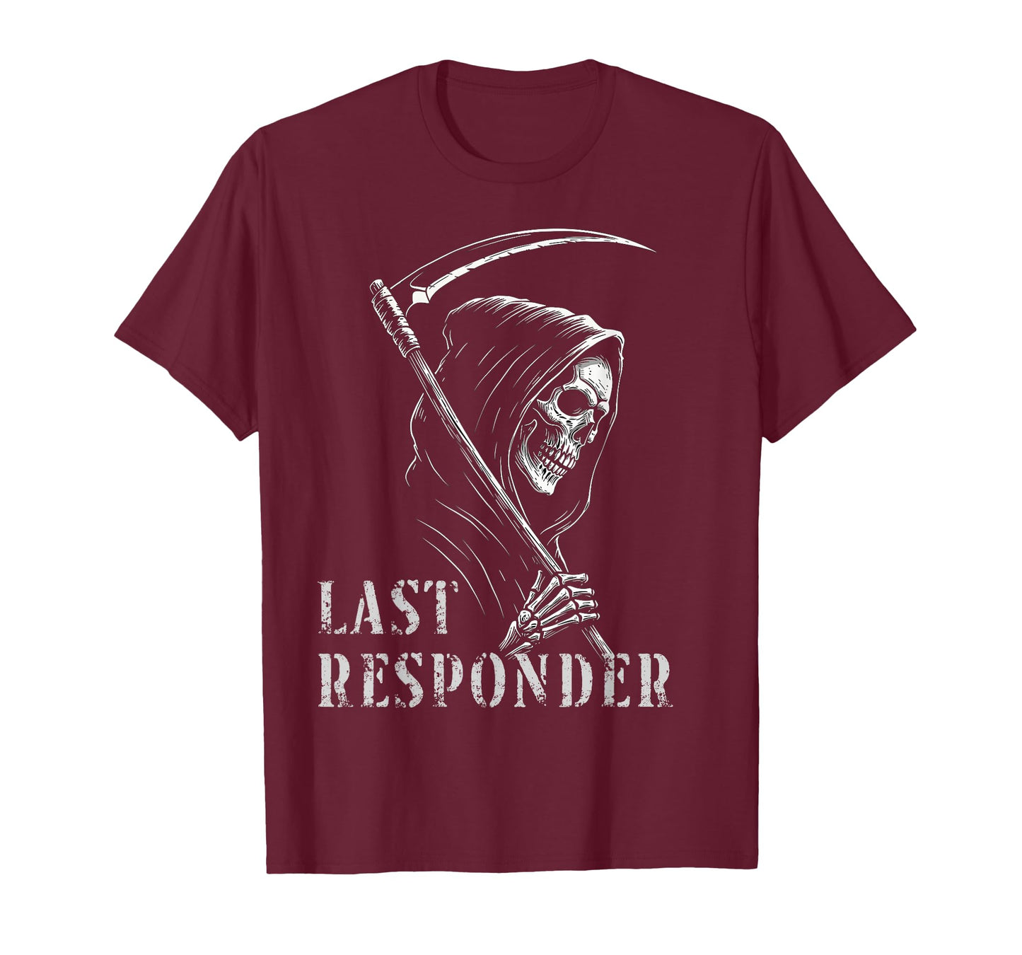 Last Responder Grim Reaper Distressed T-Shirt