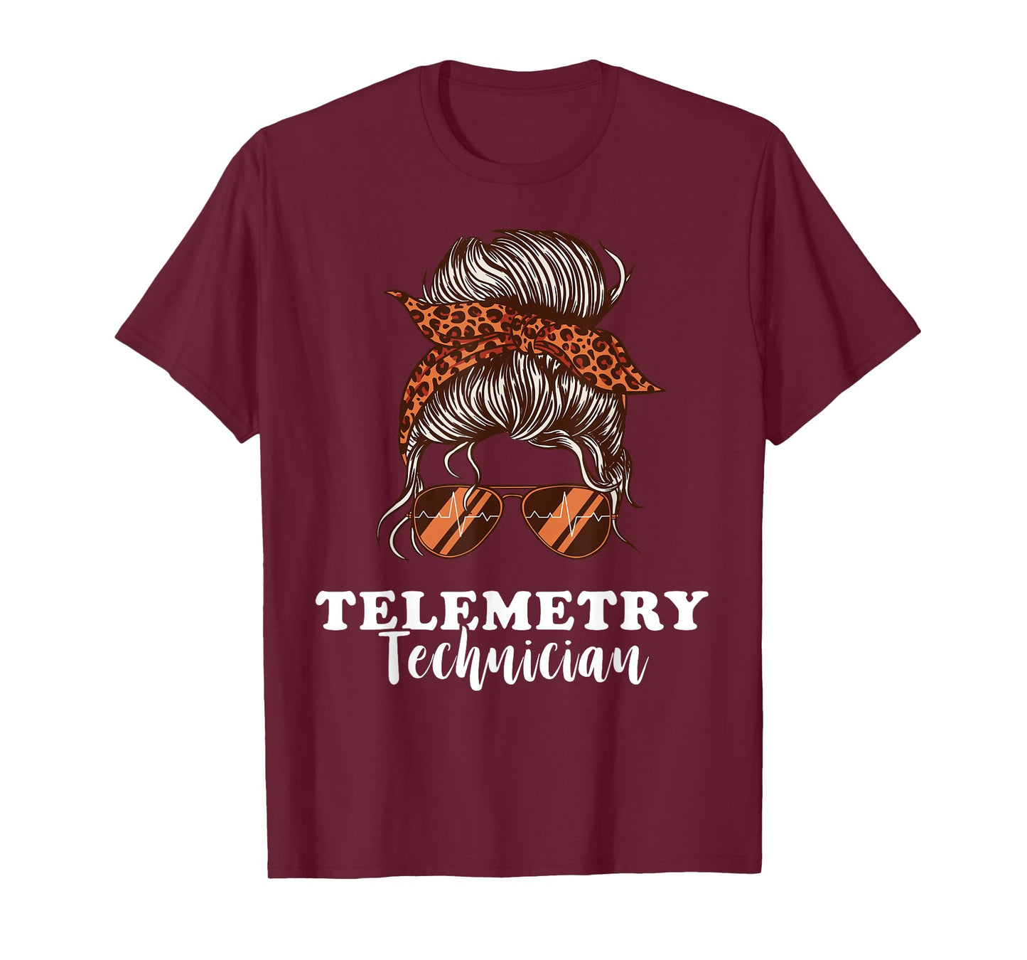 Telemetry Technician Heartbeat Heart Monitor Analyze Data T-Shirt