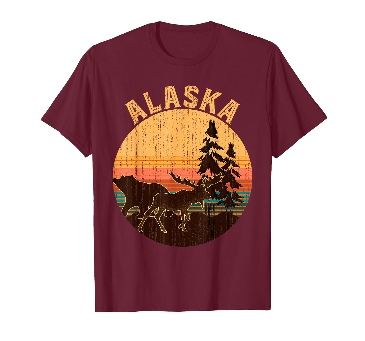 Nature Willdife Bear Moose Alaskan Animal Forest Alaska T-Shirt