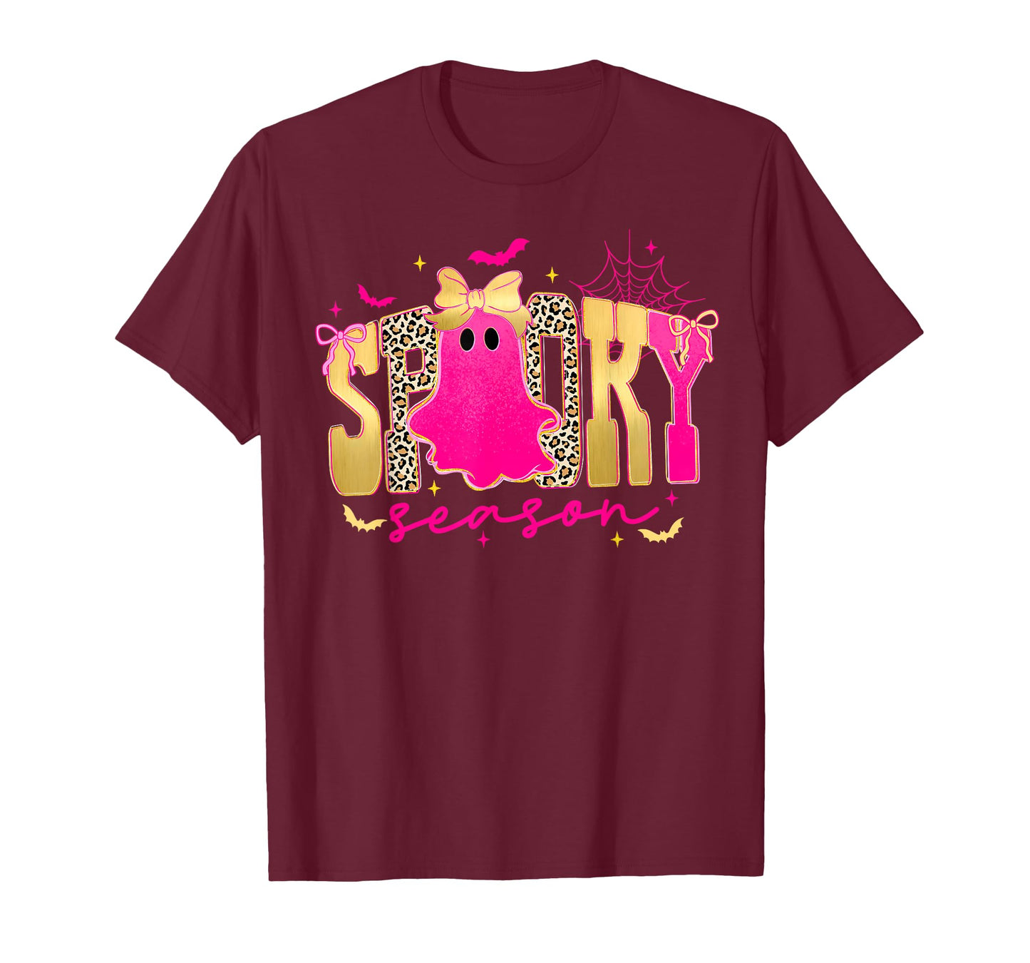 Spooky Season Halloween Pumpkin Cute Boo Ghost Girls Kids T-Shirt