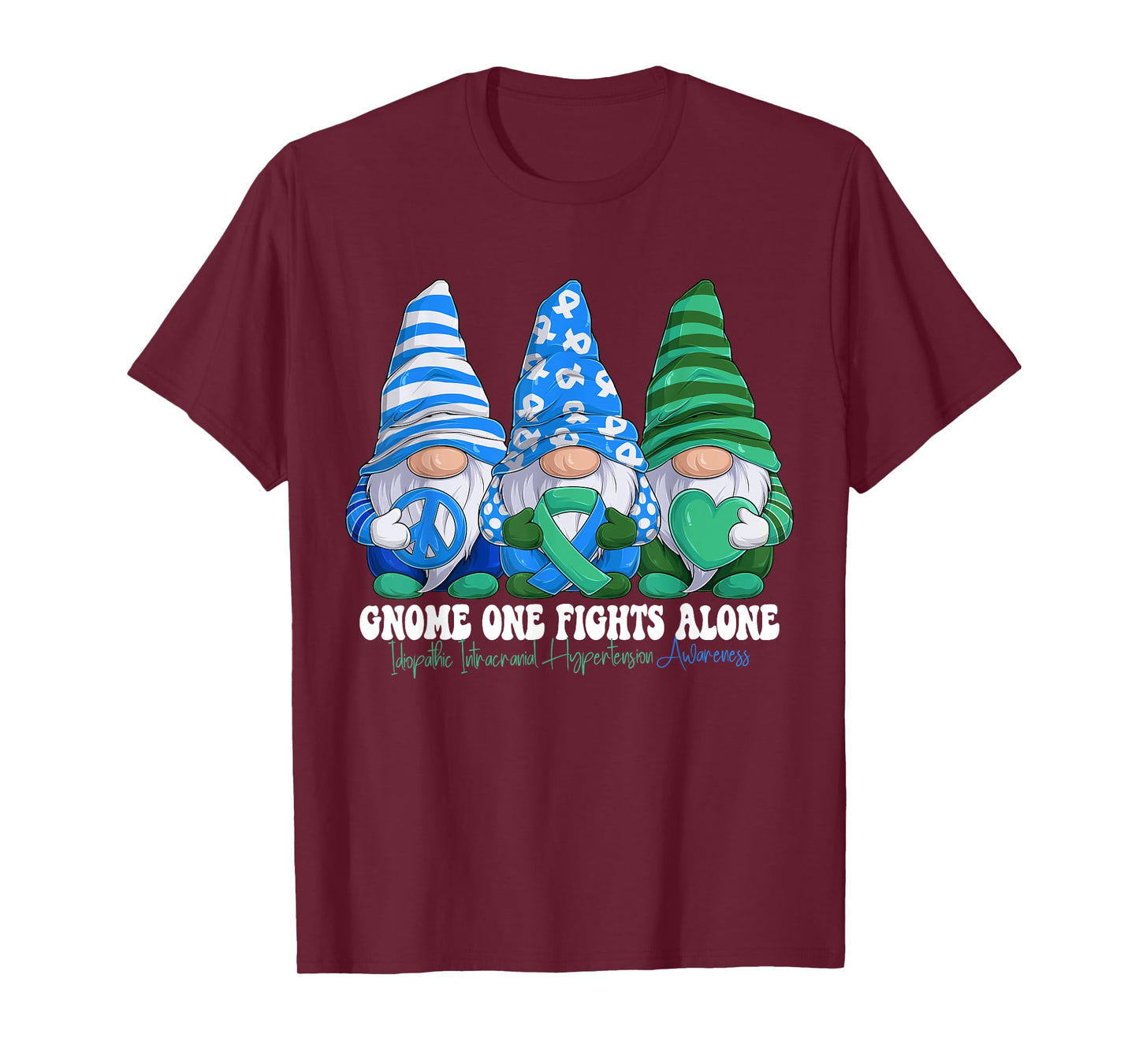 Funny Gnomies Idiopathic Intracranial Hypertension Awareness T-Shirt