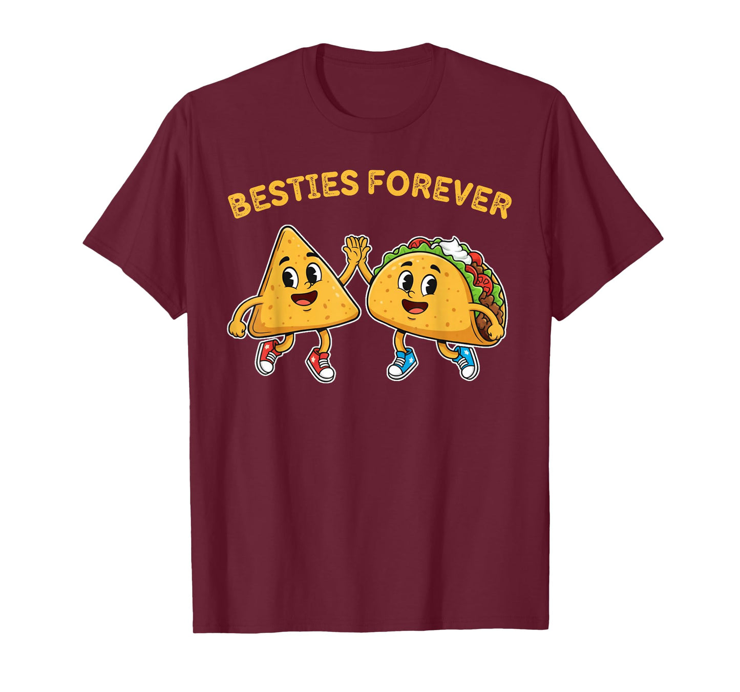 Besties Forever Nachos Tacos Kawaii for Kids Boys Girls T-Shirt