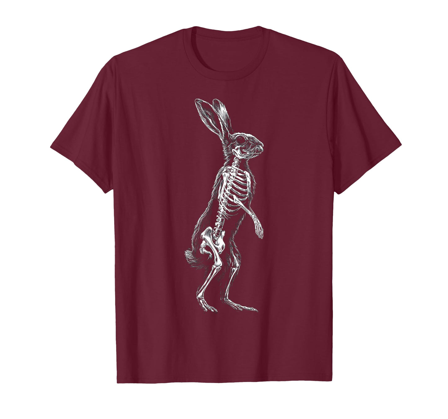 Halloween Skeleton Rabbit Drawing Animal Motif Halloween T-Shirt