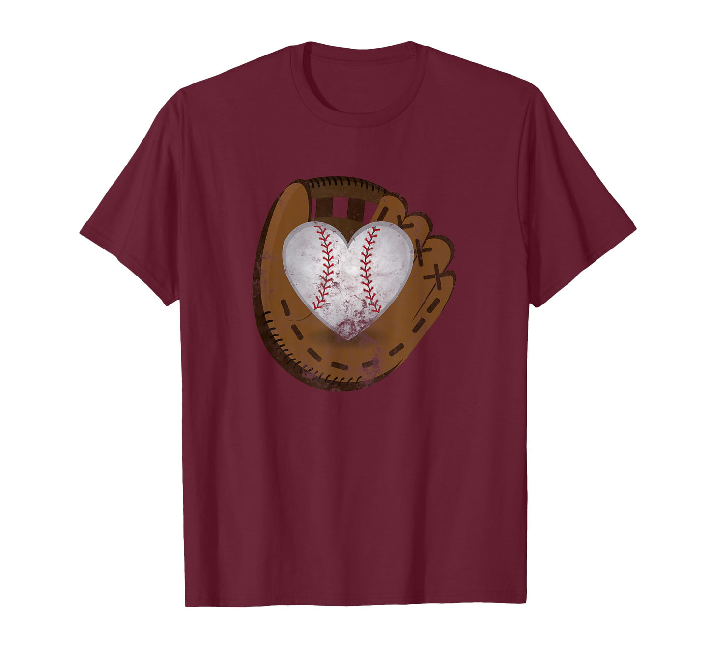 Vintage Baseball Heart Shirt Funny Valentine's Day Gift T-Shirt