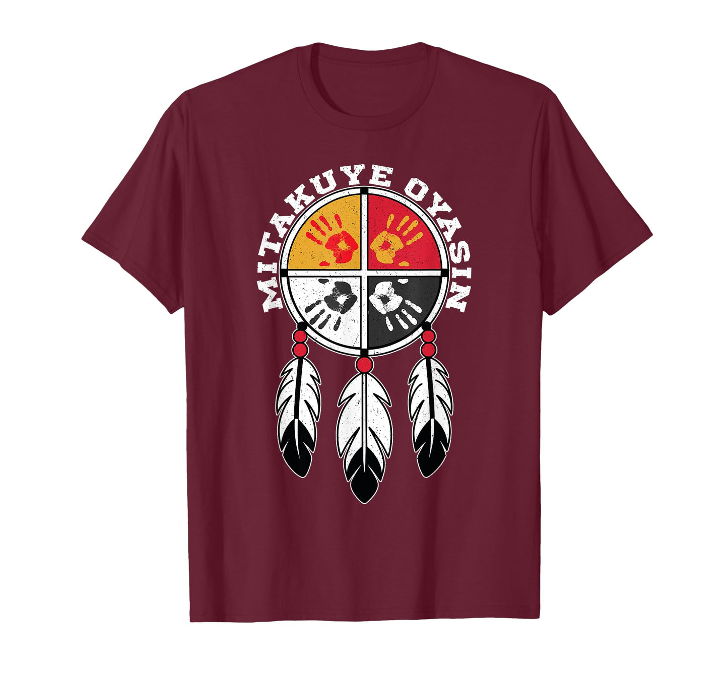Mitakuye Oyasin Native American indigenous Medicine Wheel T-Shirt