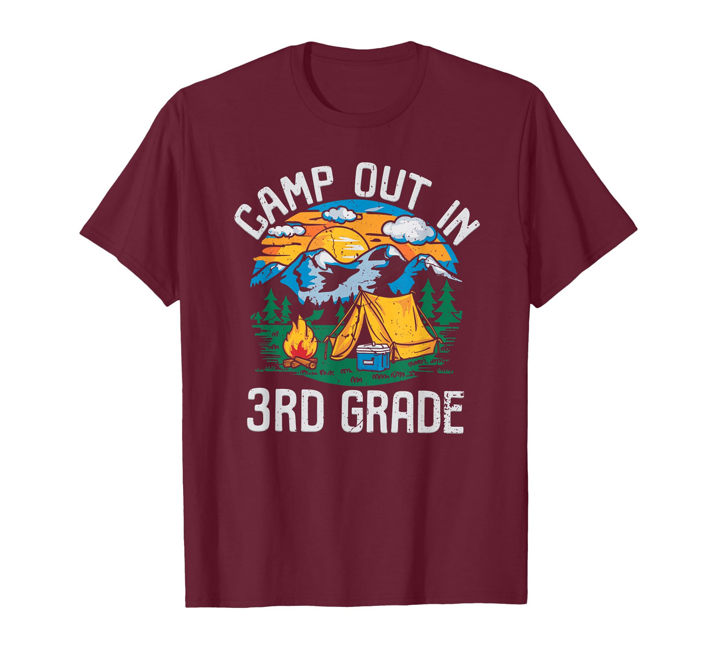 Camp out In 3rd Grade Funny Camping Nature Back to School T-Shirt