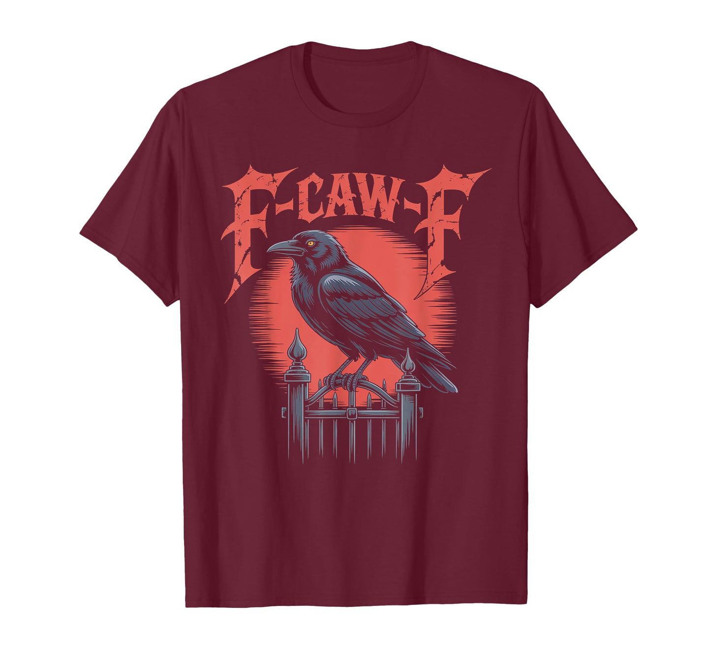 Retro Crow T-Shirt - Funny F-Caw-F Black Raven Bird Graphic T-Shirt