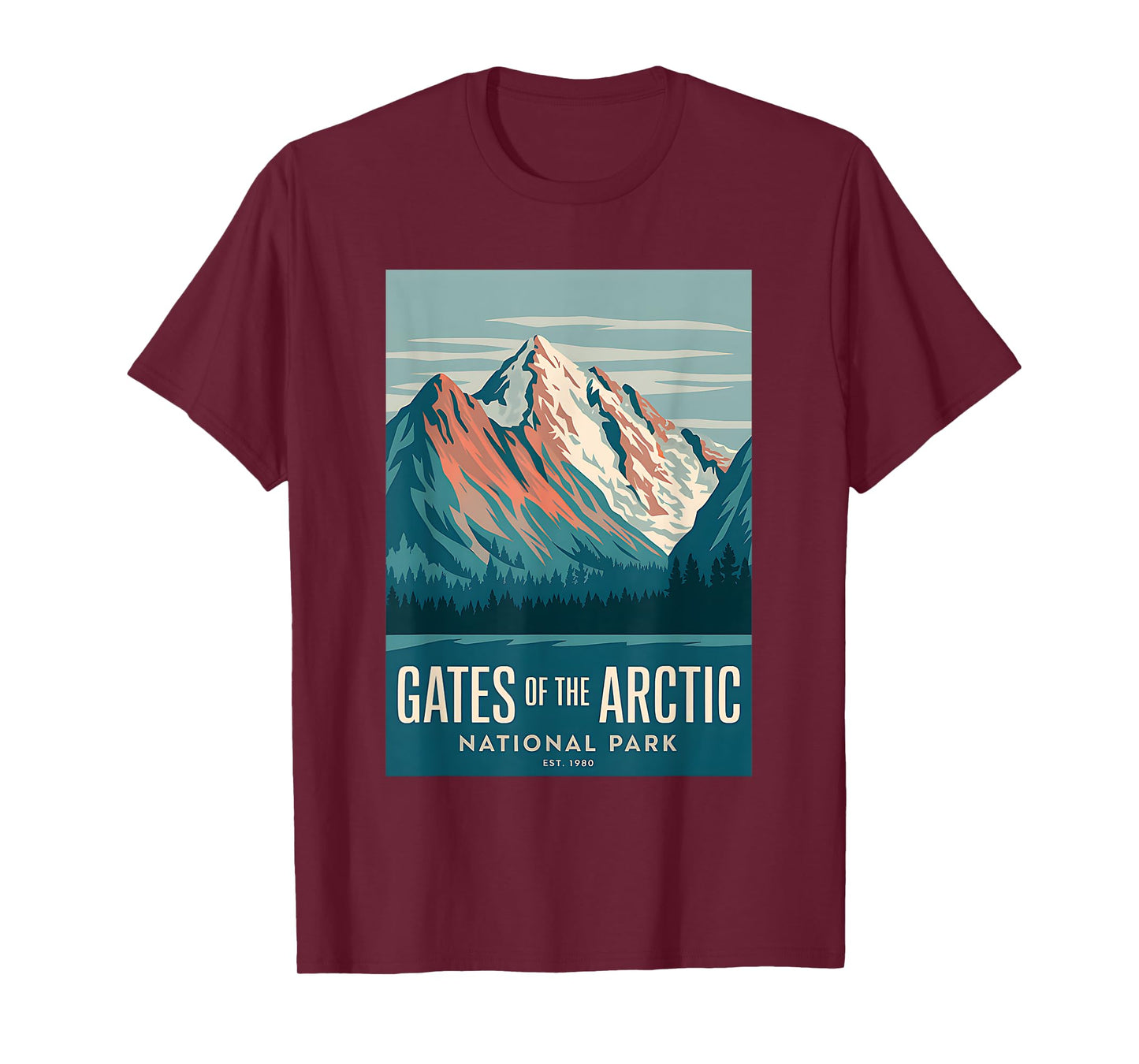 Gates of the Arctic National Park Vintage Camping Men Women T-Shirt