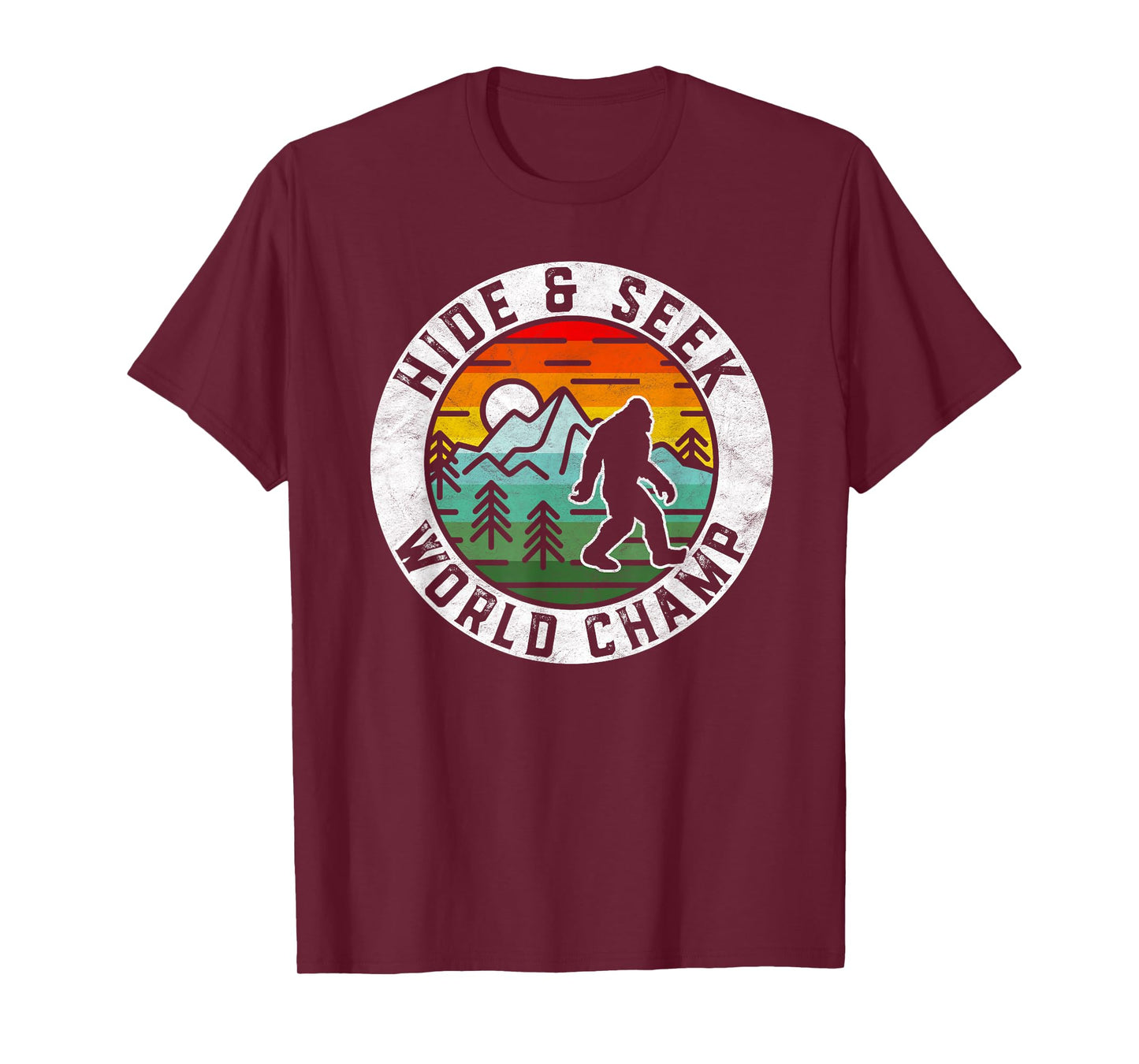 Bigfoot Hide and Seek World Champ Sasquatch Silhouette T-Shirt