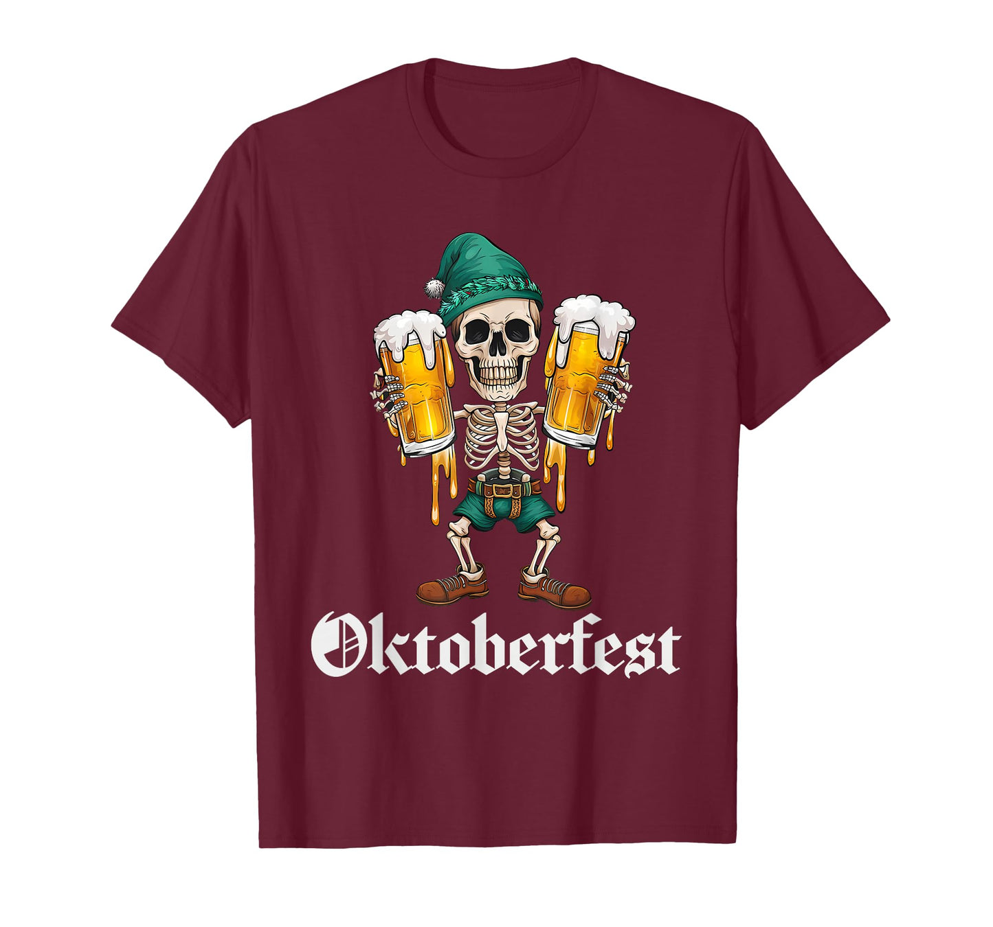 Funny Skeleton Enjoy Oktoberfest German Drinking Festival T-Shirt