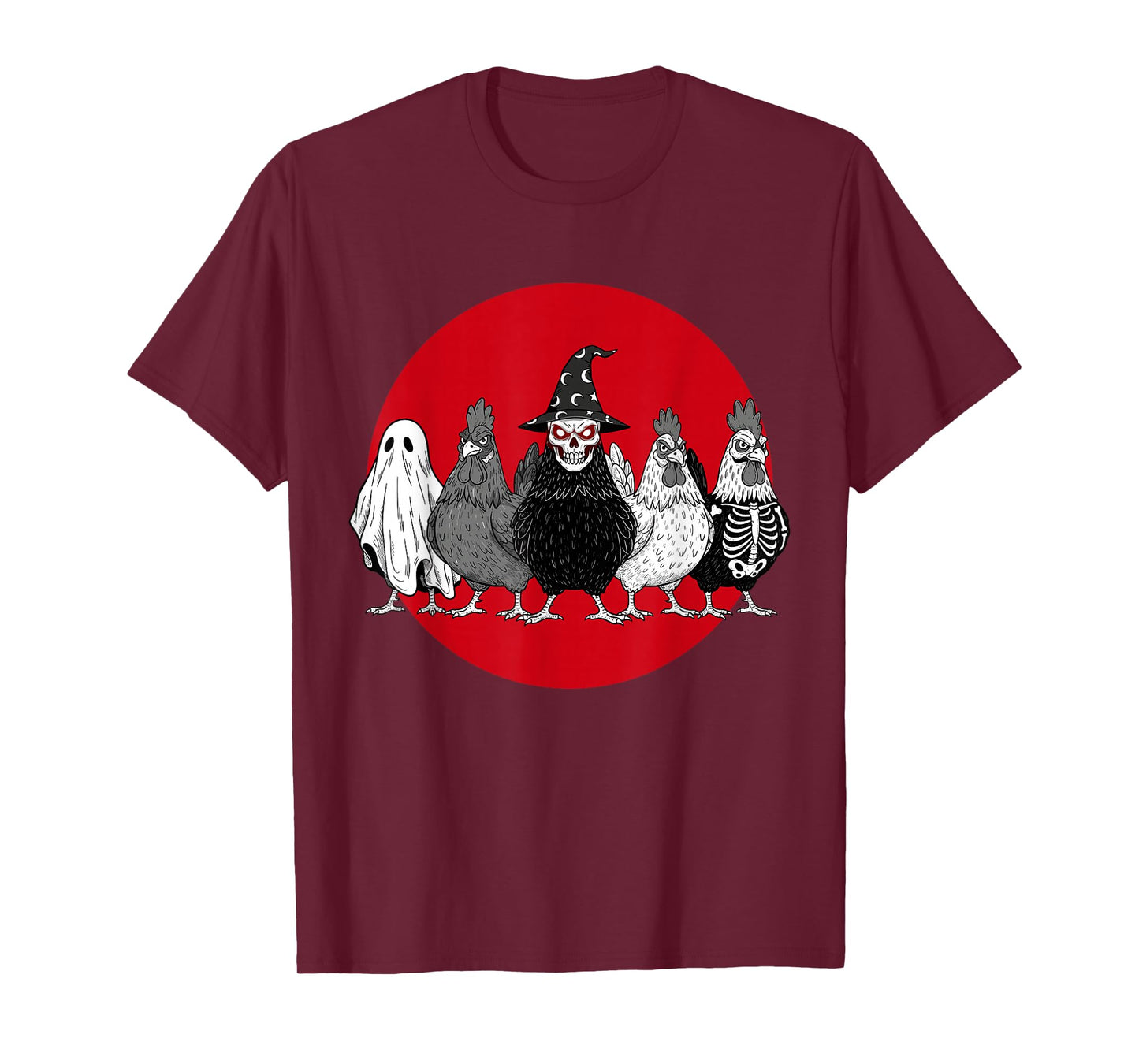 Halloween Funny Spooky Scary Chicken Costume Men Women T-Shirt