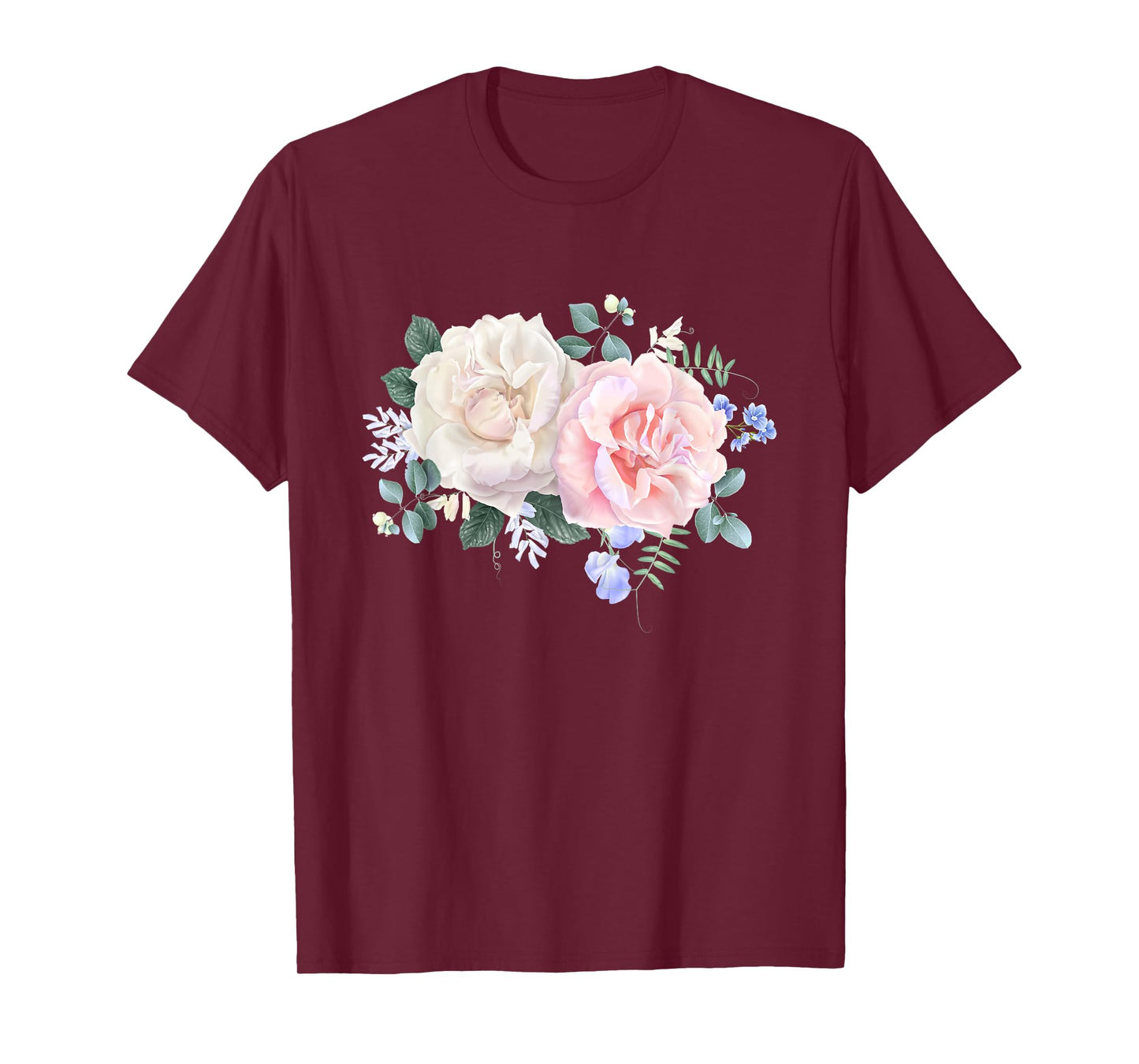Vintage Flower Rose Floral Shirt - Pastel Flower Tee Rose T-Shirt