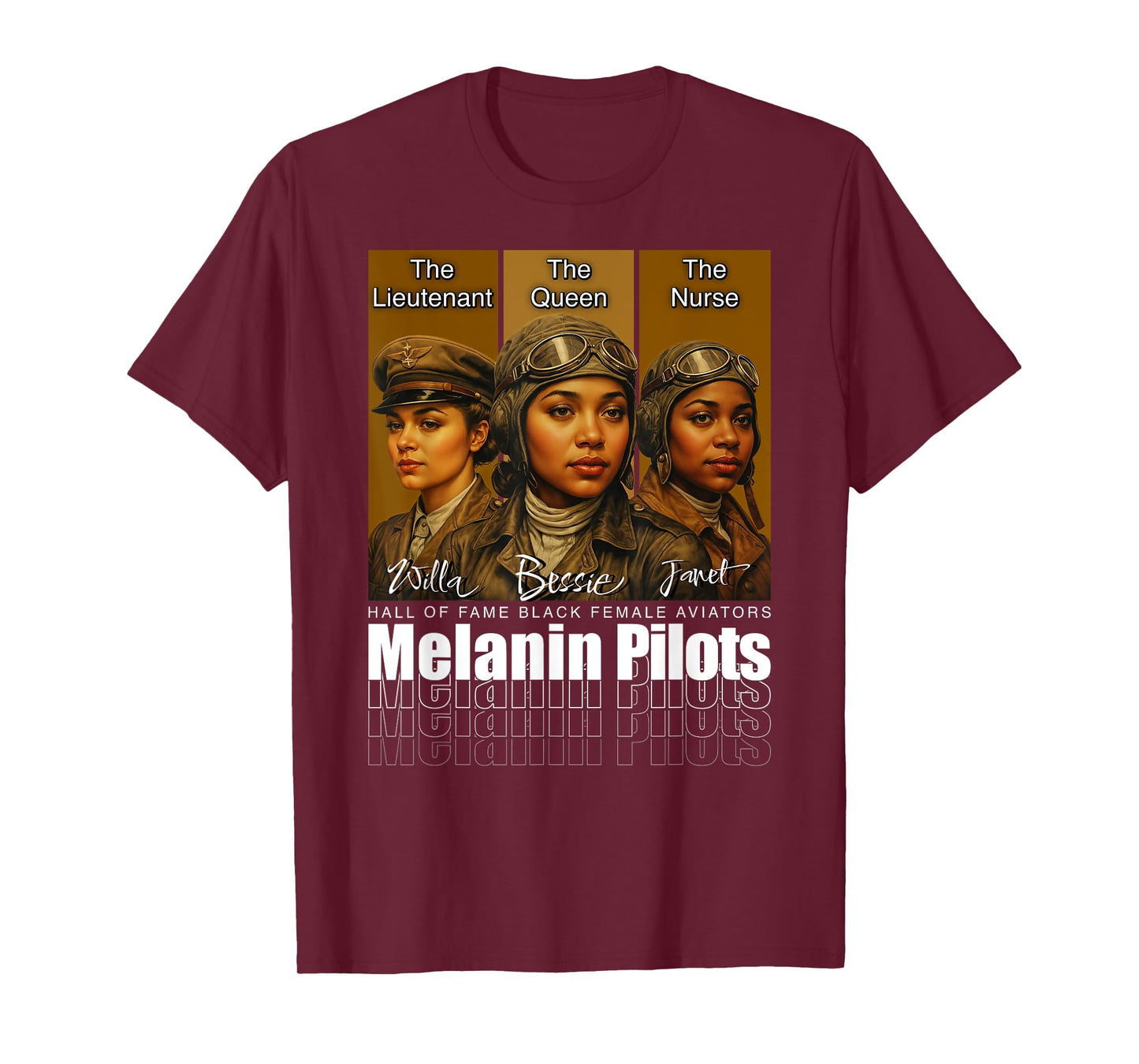 Bessie Coleman Inspired Pilot History T-Shirt