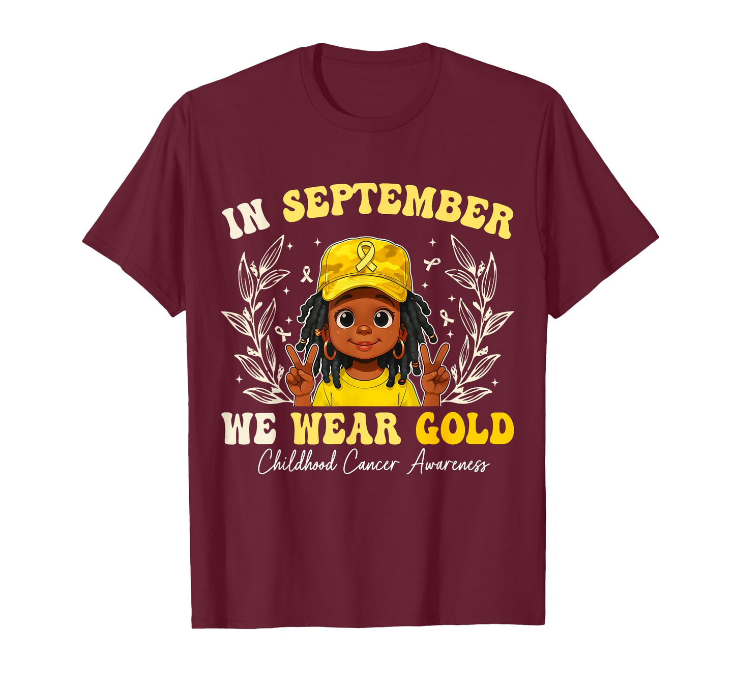In September We Wear Gold For Black Girls Boys Men Women T-Shirt