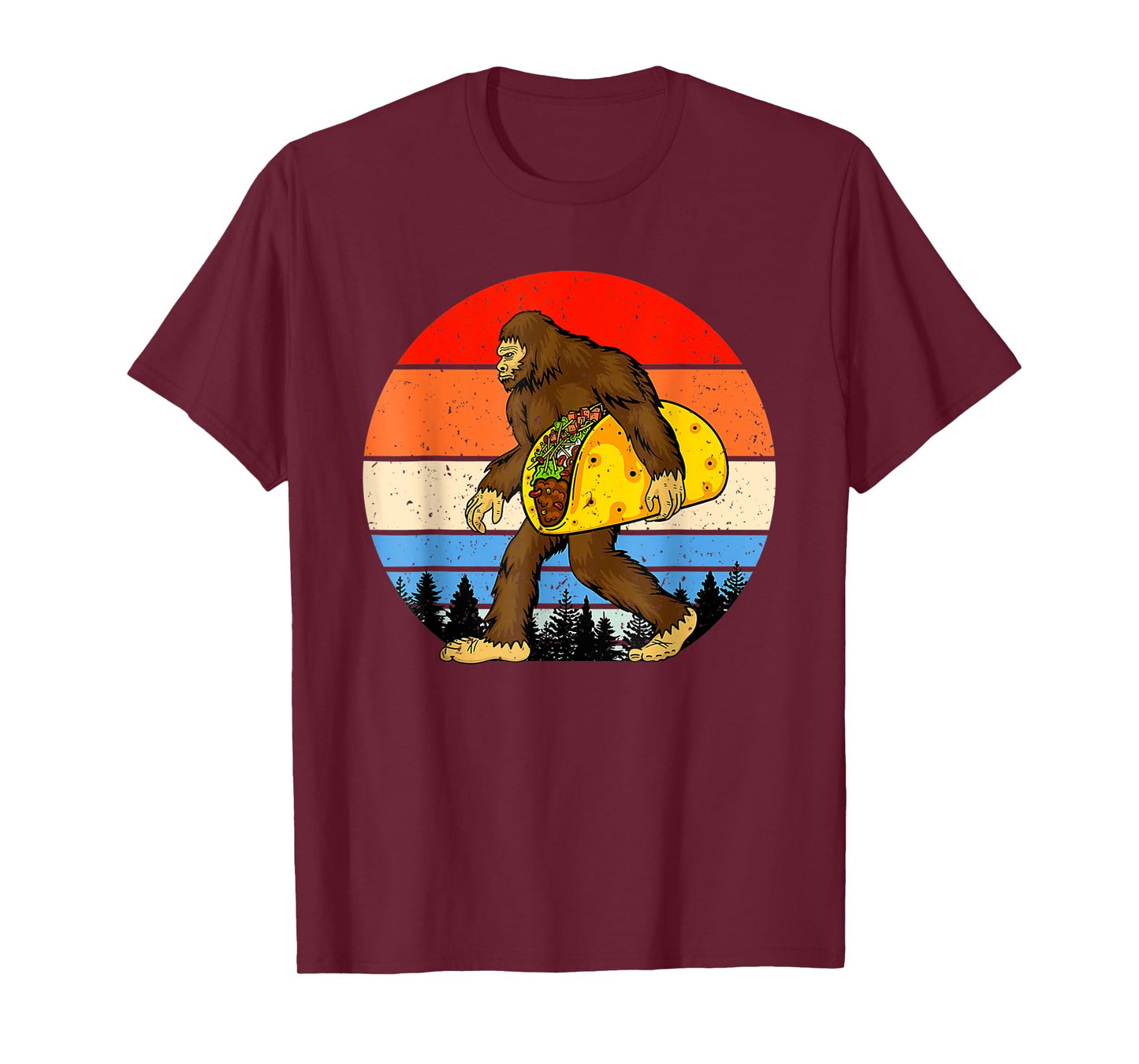 Funny Bigfoot Holding A Taco Tshirt, Funny Taco Shirt, Taco T-Shirt