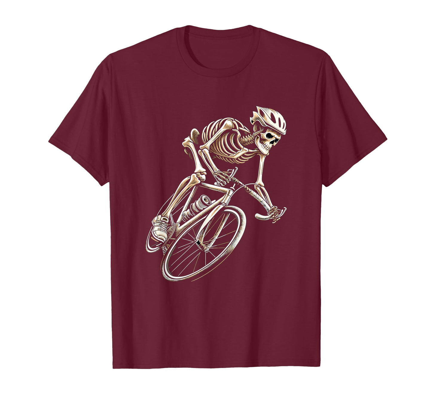 Skeleton Cycling Bike Halloween Bicycle Biking T-Shirt