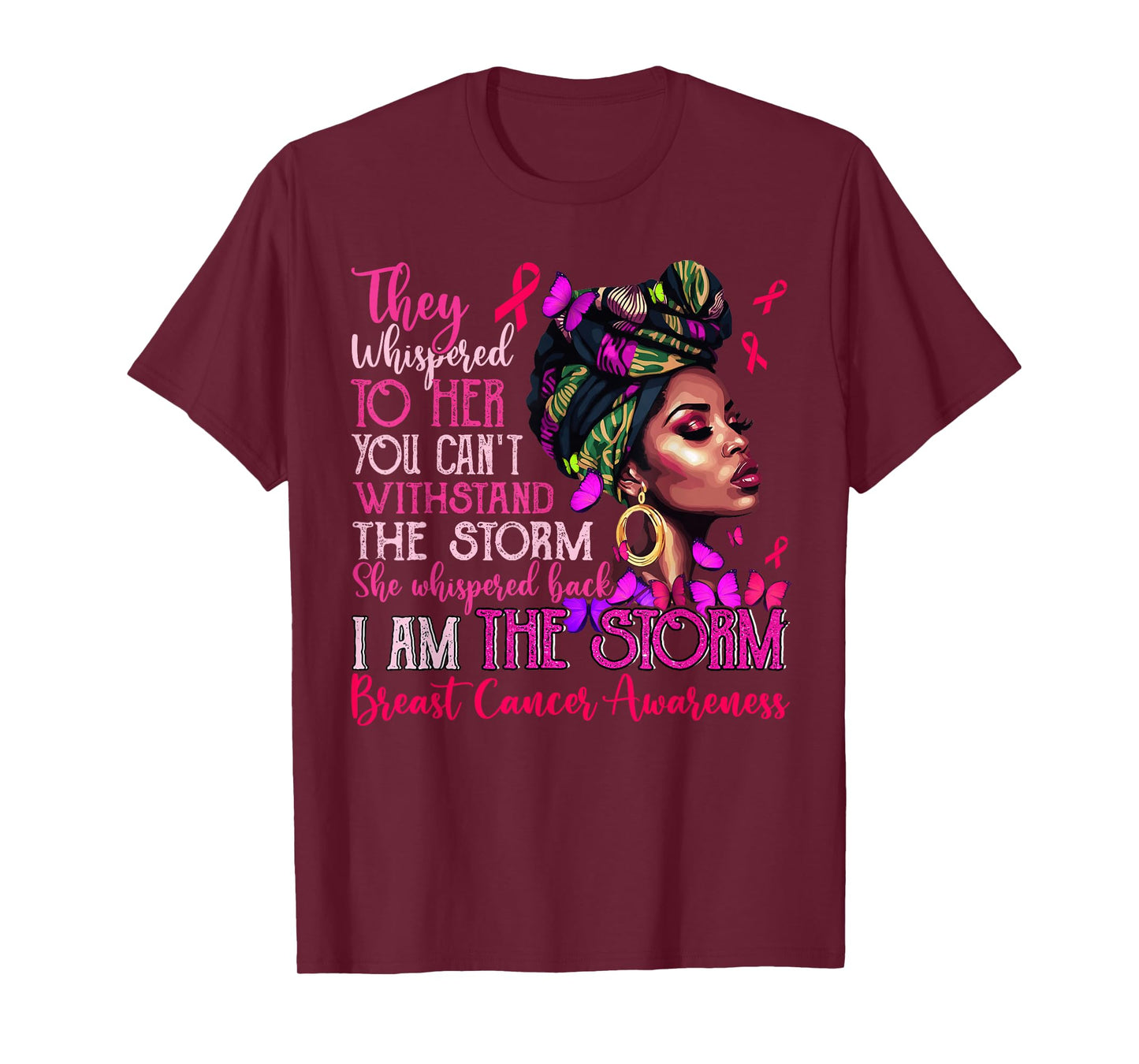 Vintage Motivational Support Breast Cancer Awareness Women T-Shirt