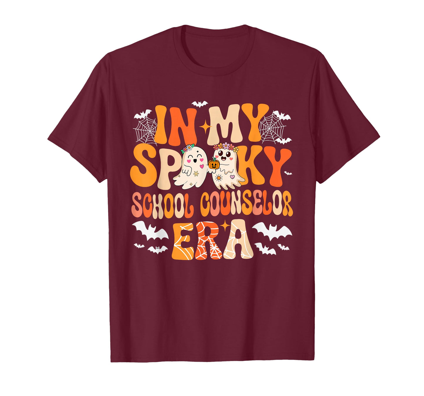 in My Spooky Funny School Counselor Era Halloween Boo Ghost T-Shirt
