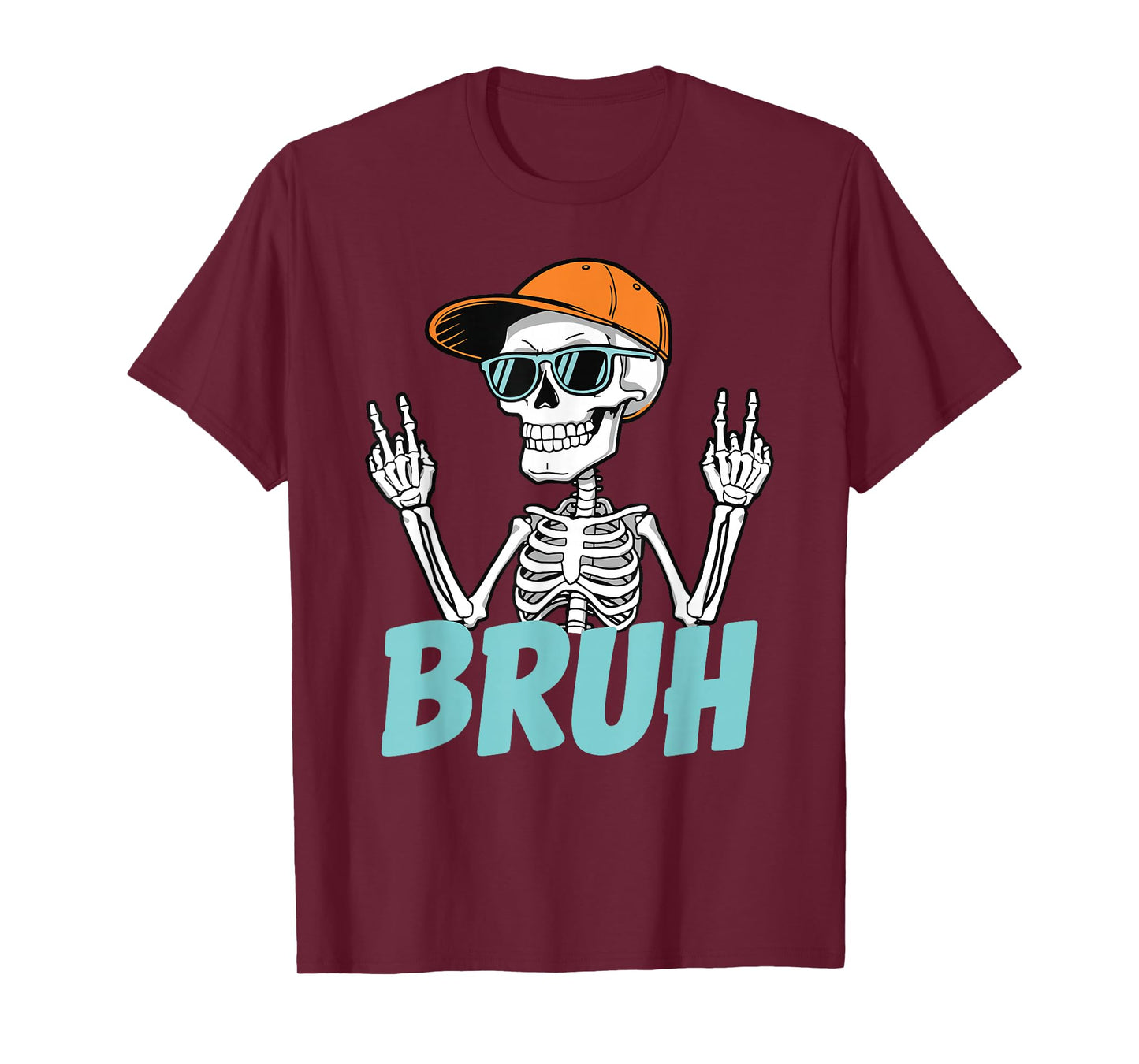 Bruh Dabbing Skeleton Halloween Pumpkin Halloween Costume T-Shirt