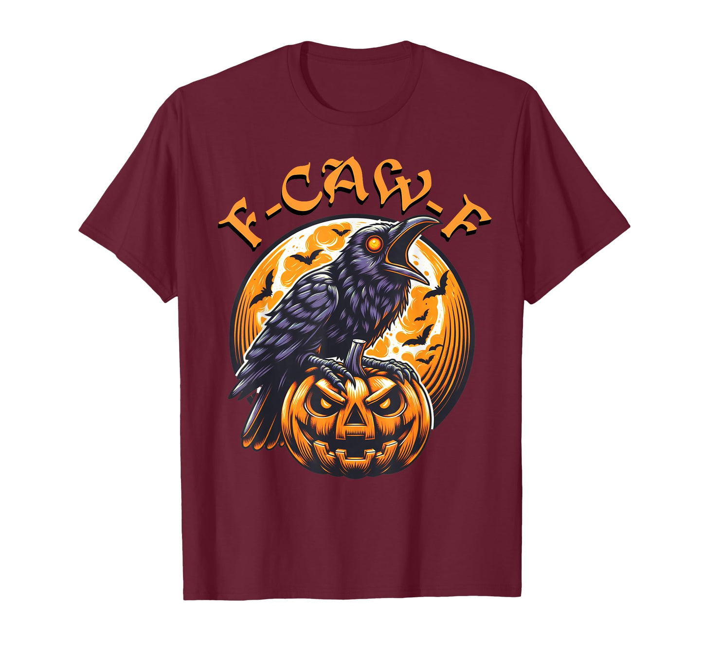 Funny Antisocial Crow F-Caw-F Halloween T-Shirt