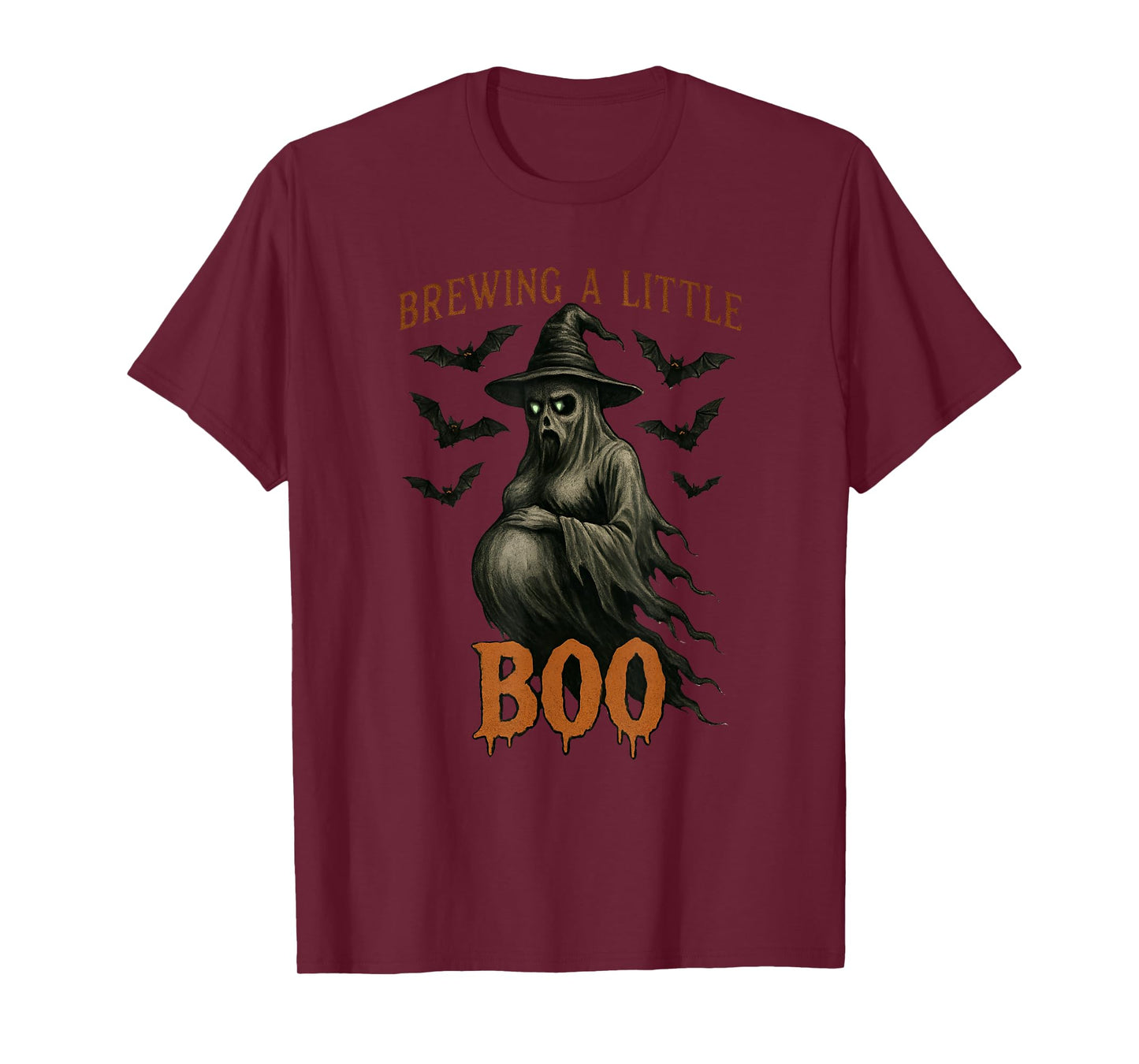 Happy Halloween Pregnant Baby Skeleton Spooky Season New Mom T-Shirt