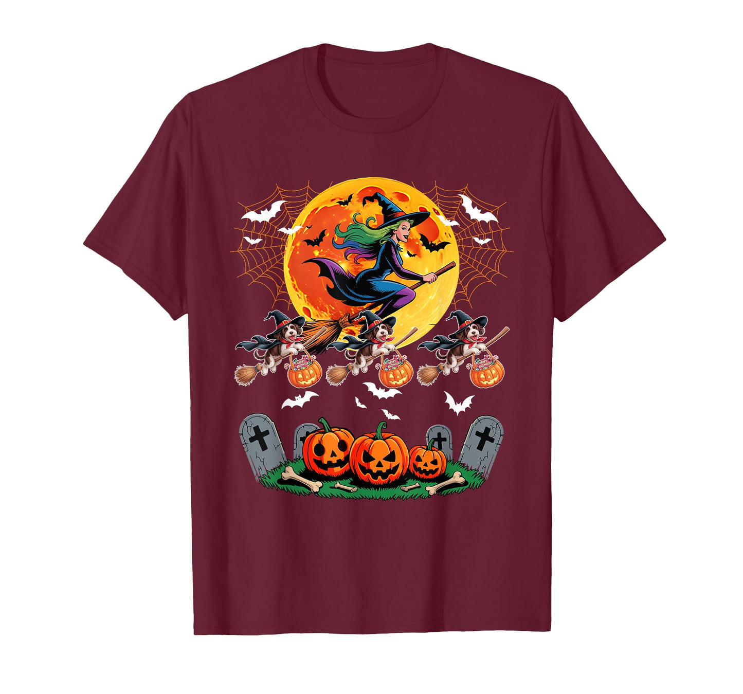 Sproodles Cosplay Witch On Broomstick Halloween Owner T-Shirt