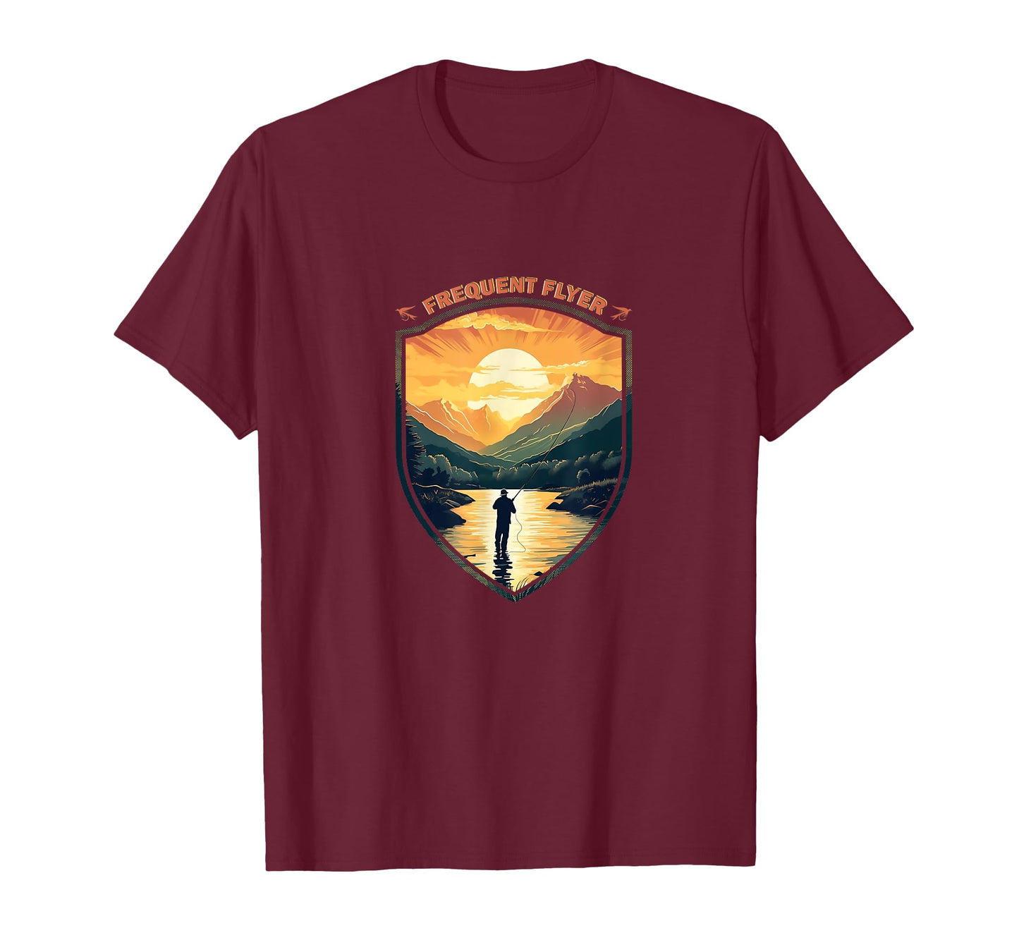 Frequent Flyer Vintage Angler Delight Fly Fisher Enthusiasts T-Shirt