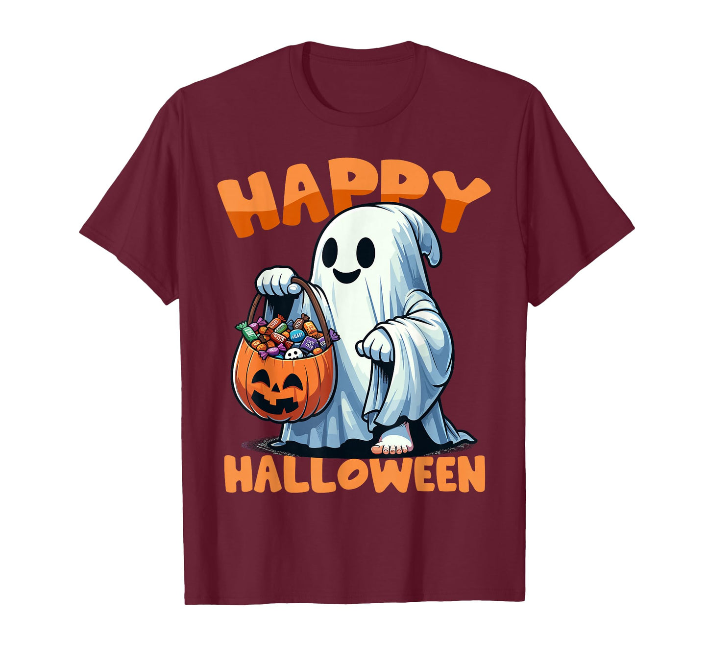 Funny Happy Halloween Boo Ghost Matching Family Couples 2025 T-Shirt
