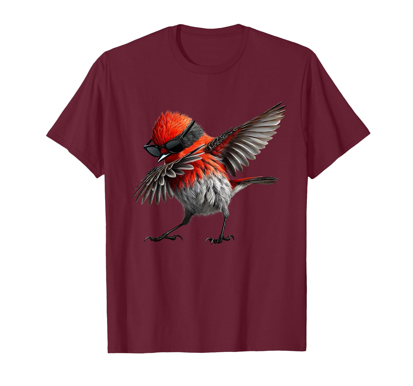 Dabbing Vermilion Flycatcher Bird Watcher Lover Birding T-Shirt