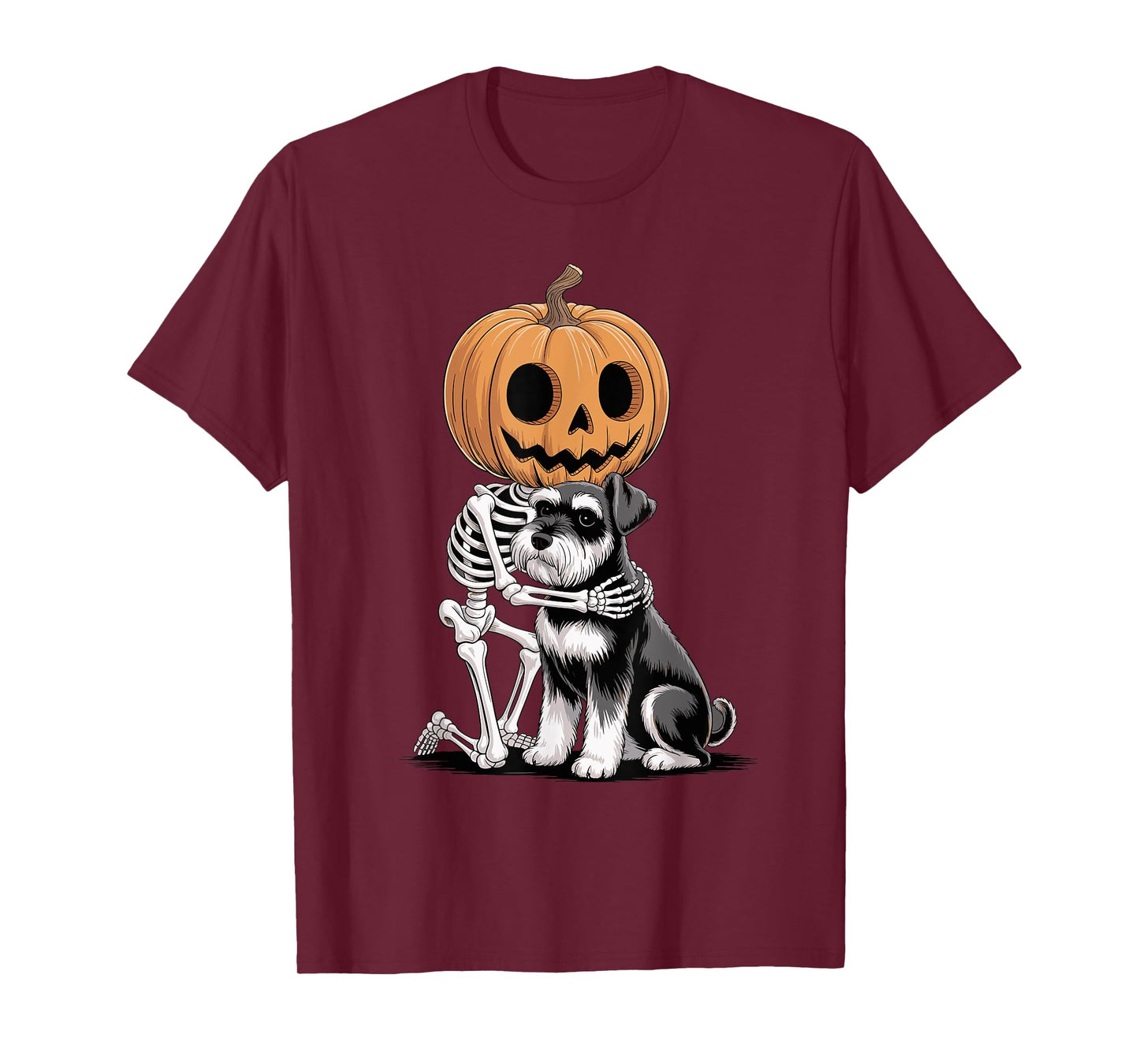 Halloween Skeleton Standard Schnauzer T-Shirt